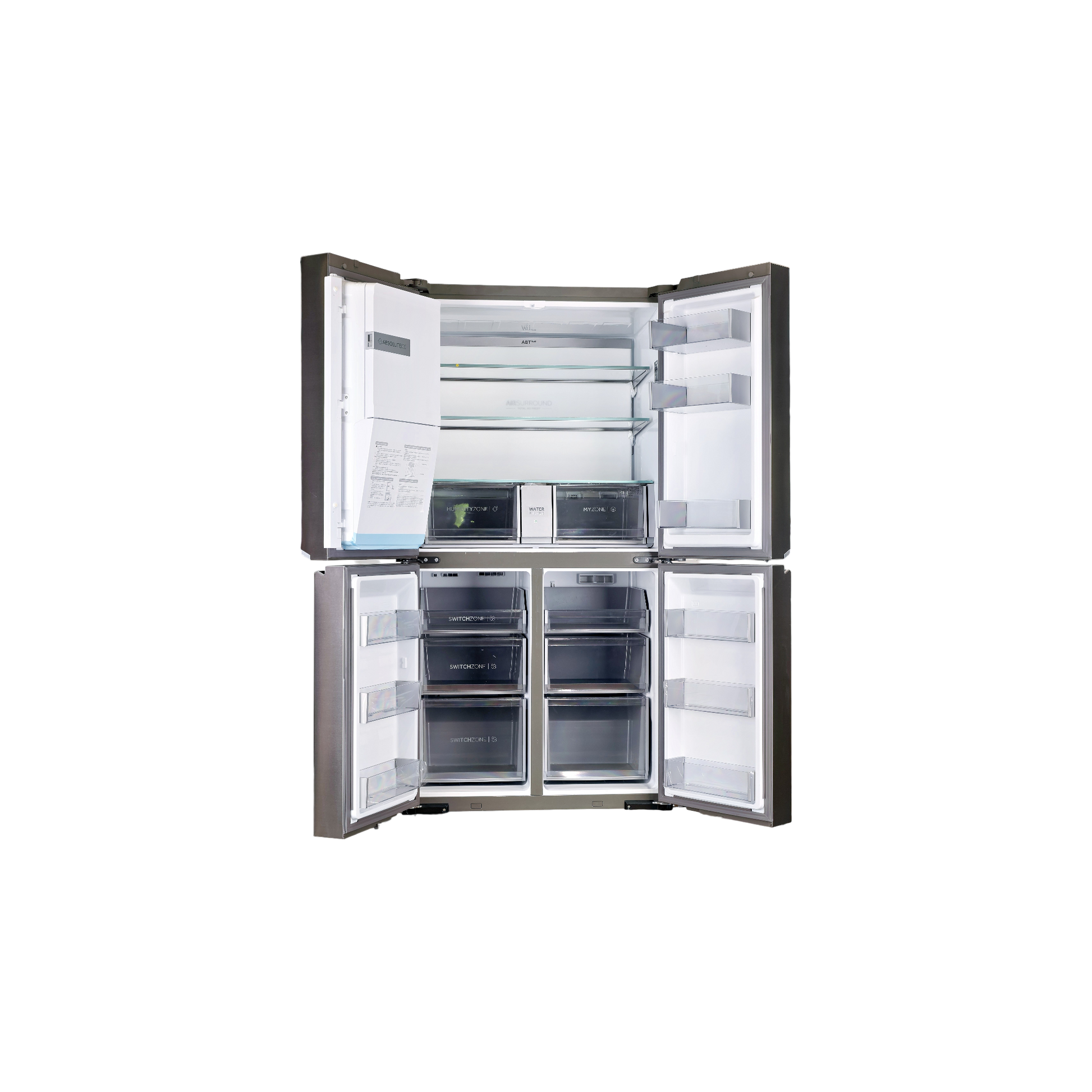 Réfrigérateur Multi-Portes 601 L Reconditionné HAIER HCR7918EIMP : vue de l'intérieur
