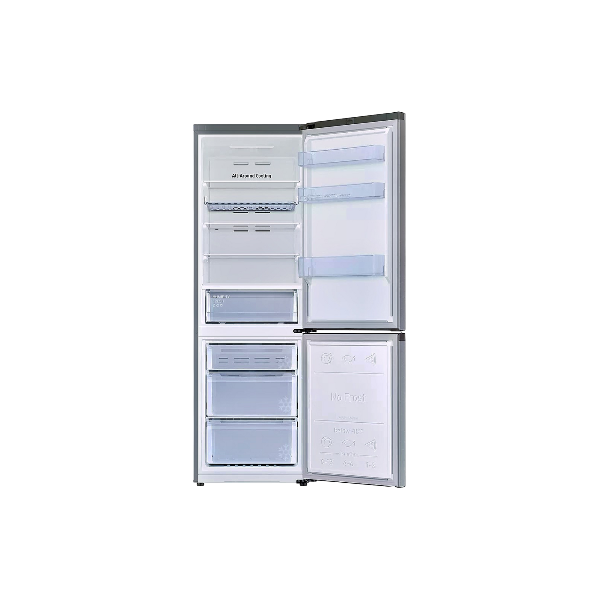Réfrigérateur Avec Congélateur 344 L Reconditionné SAMSUNG RB34C602ESA : vue de l'intérieur
