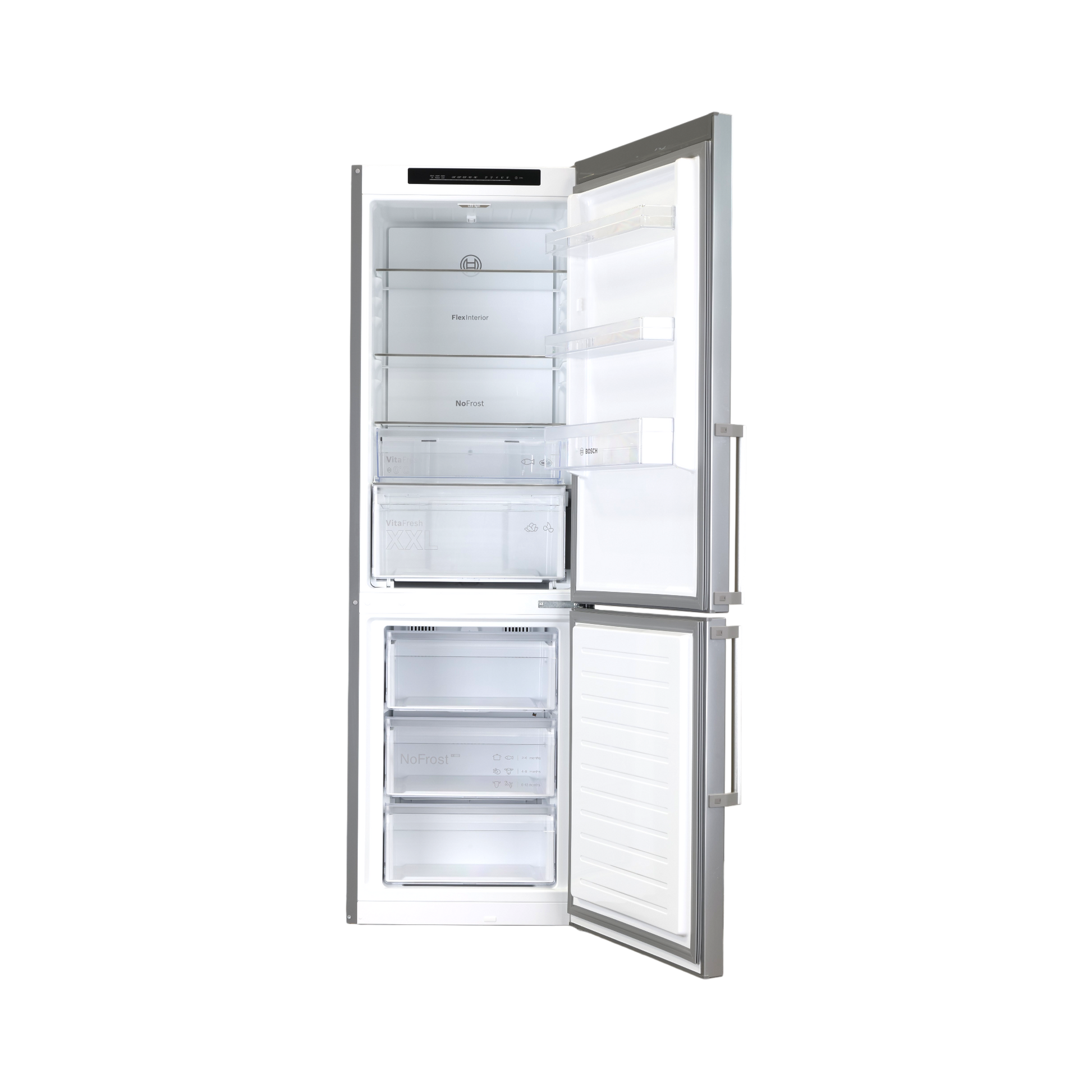 Réfrigérateur Avec Congélateur 321 L Reconditionné BOSCH KGN36VLDT : vue de l'intérieur