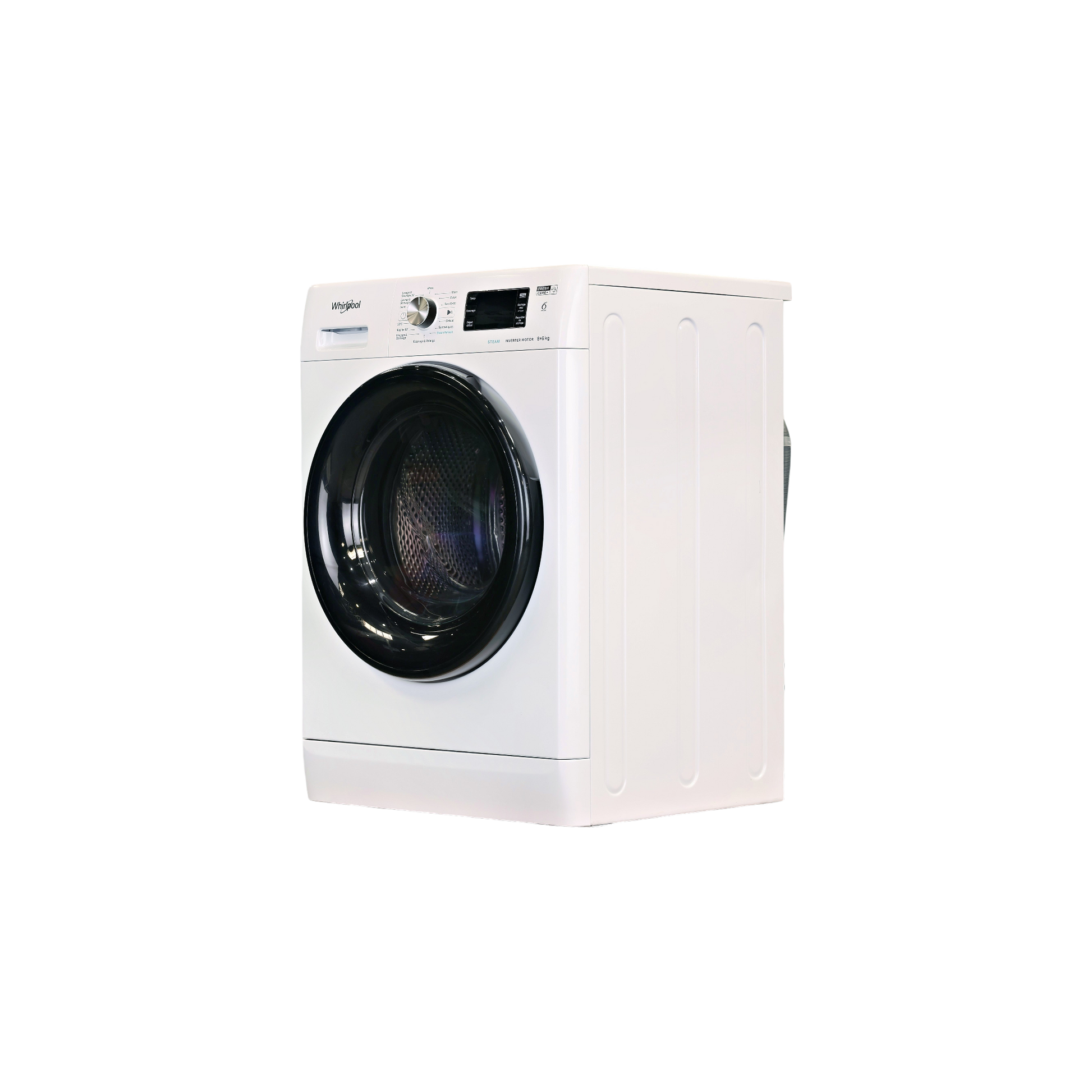 Lave-Linge Sechant 8 kg Reconditionné WHIRLPOOL FFWDB864489BVFR : vue du côté gauche