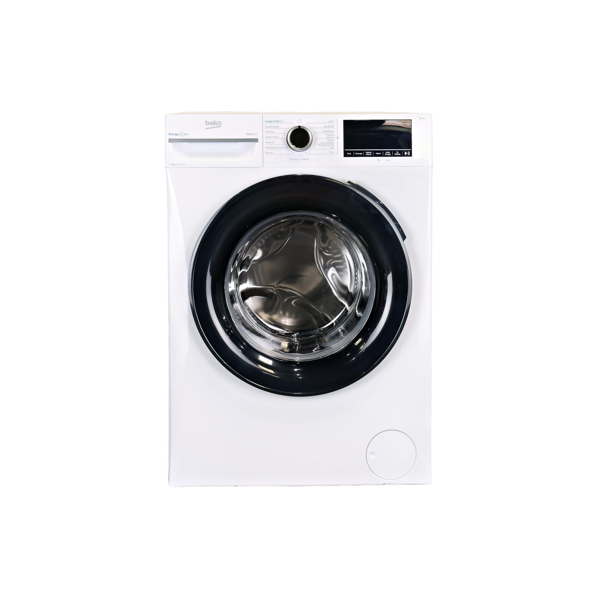 Lave-Linge Hublot 10 kg Reconditionné BEKO BM3WFU410211B : vue de face