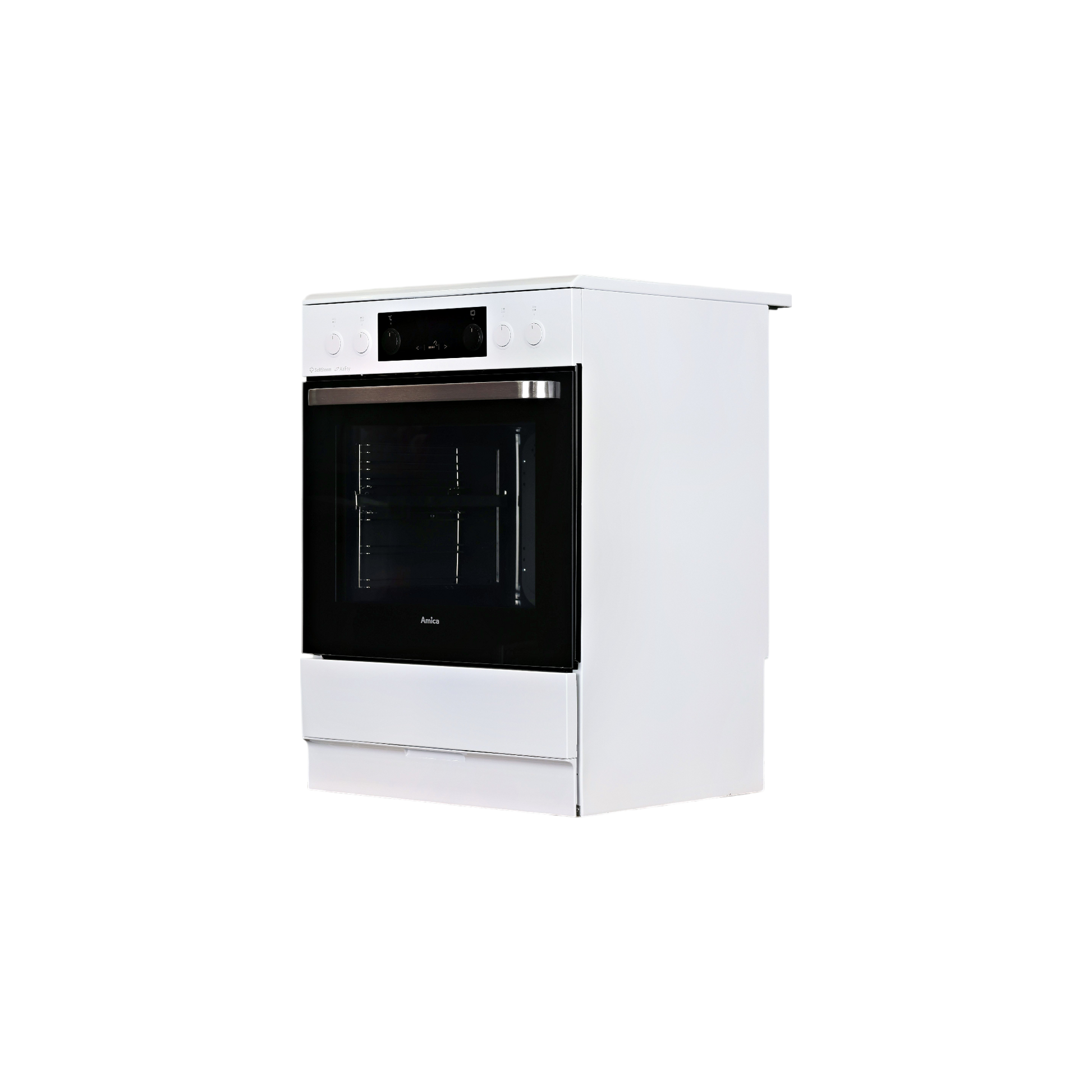 Cuisinière Vitrocéramique  Reconditionné AMICA ACV7005SRW : vue du côté gauche