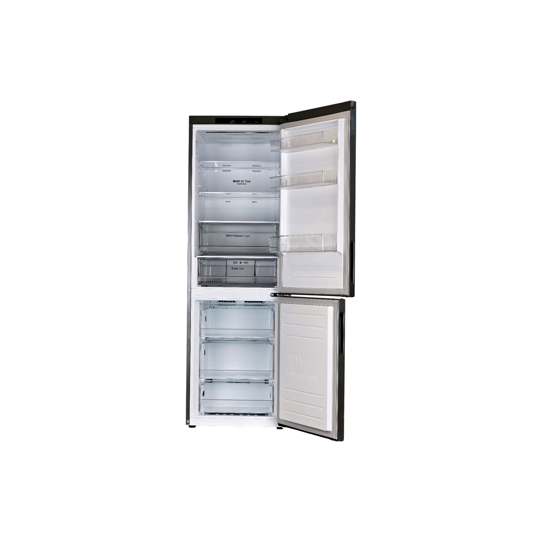 Réfrigérateur Avec Congélateur 341 L Reconditionné LG GBB61DSJEC : vue de l'intérieur