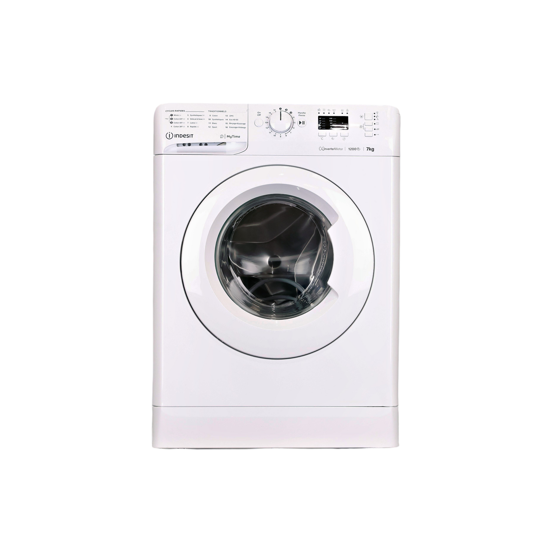 Lave-Linge Hublot 7 kg Reconditionné INDESIT MTWA71296WFR : vue de face