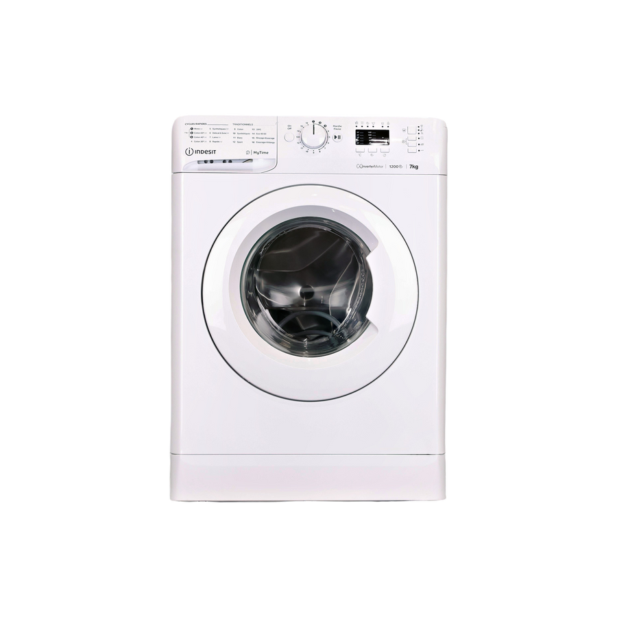 Lave-Linge Hublot 7 kg Reconditionné INDESIT MTWA71296WFR : vue de face