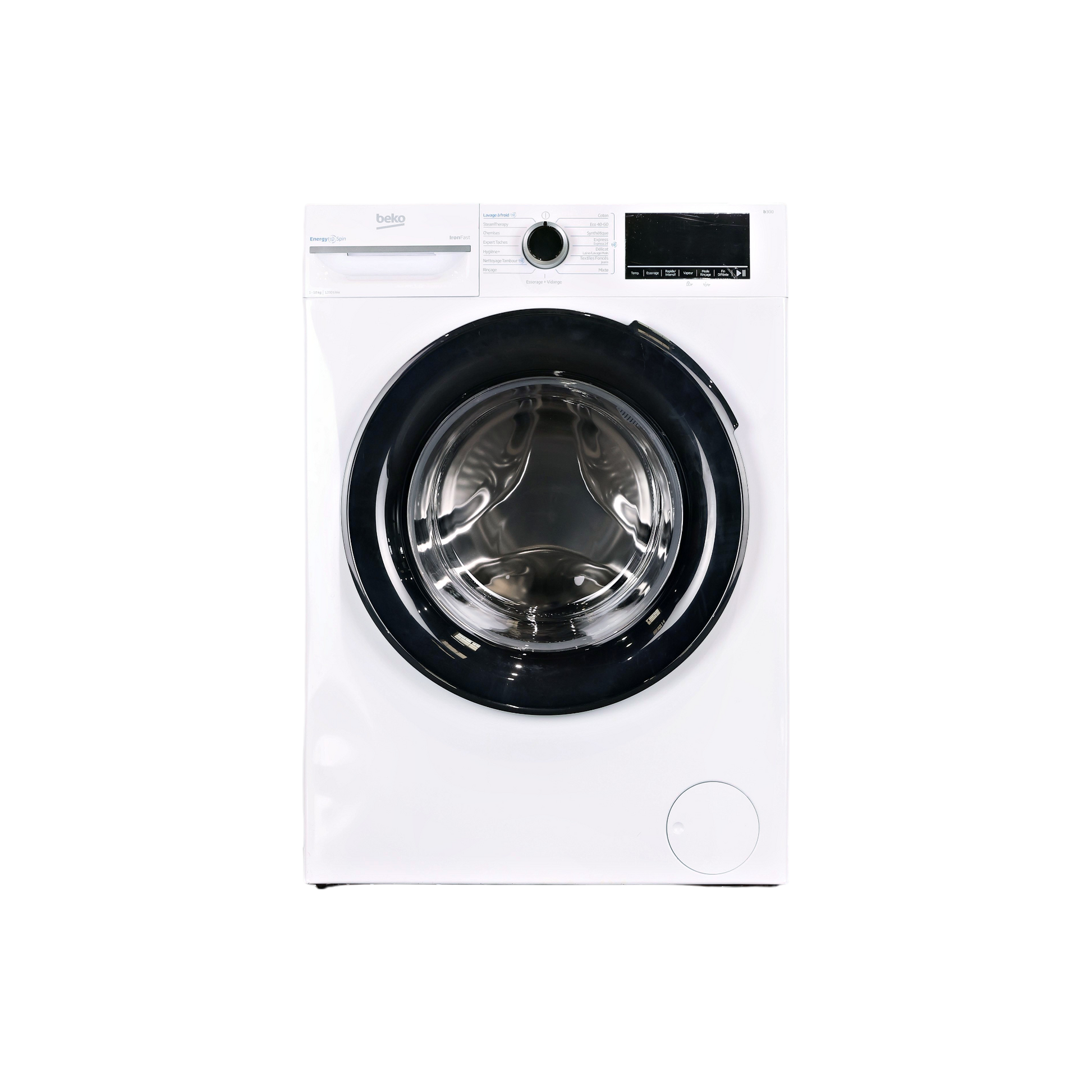 Lave-Linge Hublot 10 kg Reconditionné BEKO BM3WFU410211B : vue de face