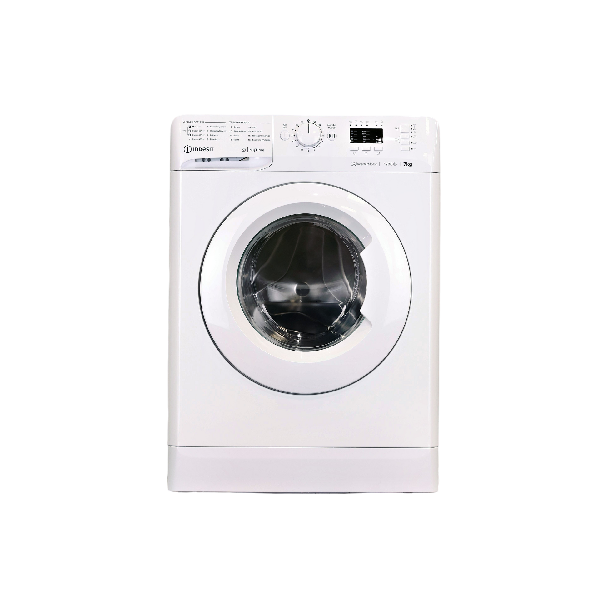 Lave-Linge Hublot 7 kg Reconditionné INDESIT MTWA71296WFR : vue de face