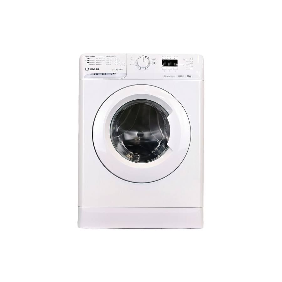 Lave-Linge Hublot 7 kg Reconditionné INDESIT MTWA71296WFR : vue de face