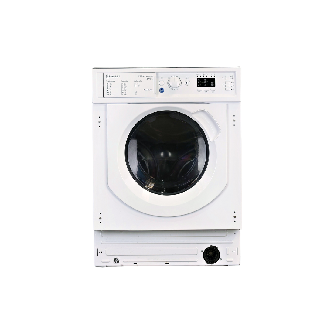 Lave-Linge Sechant 8 kg Reconditionné INDESIT BI WDIL 861484 EU : vue de face