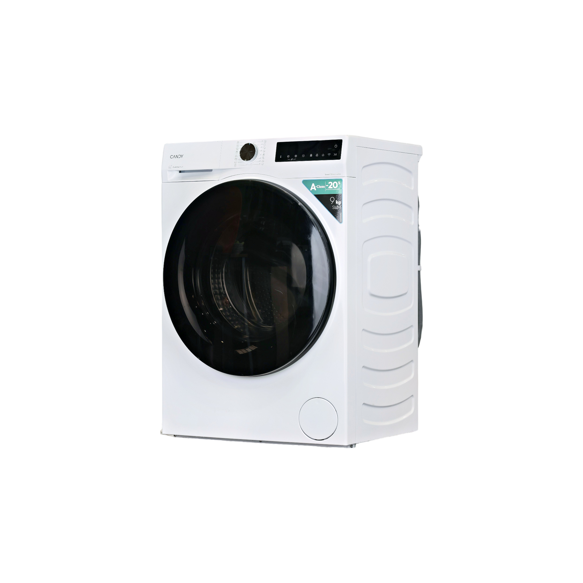 Lave-Linge Hublot 9 kg Reconditionné CANDY BP 49SBL8-FR : vue du côté gauche