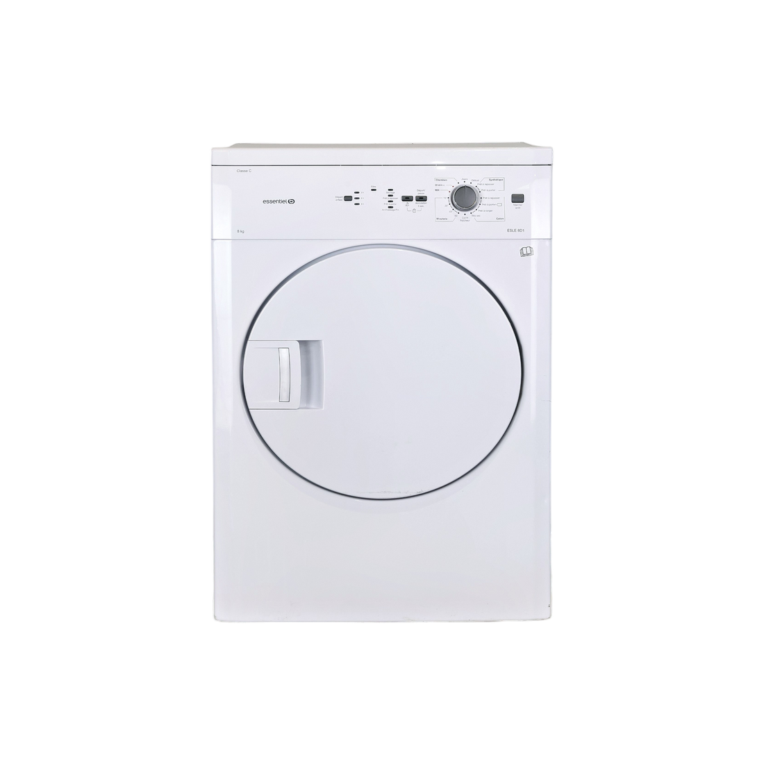 Seche-Linge Evacuation 8 kg Reconditionné ESSENTIEL B ESLE 8D1 : vue de face