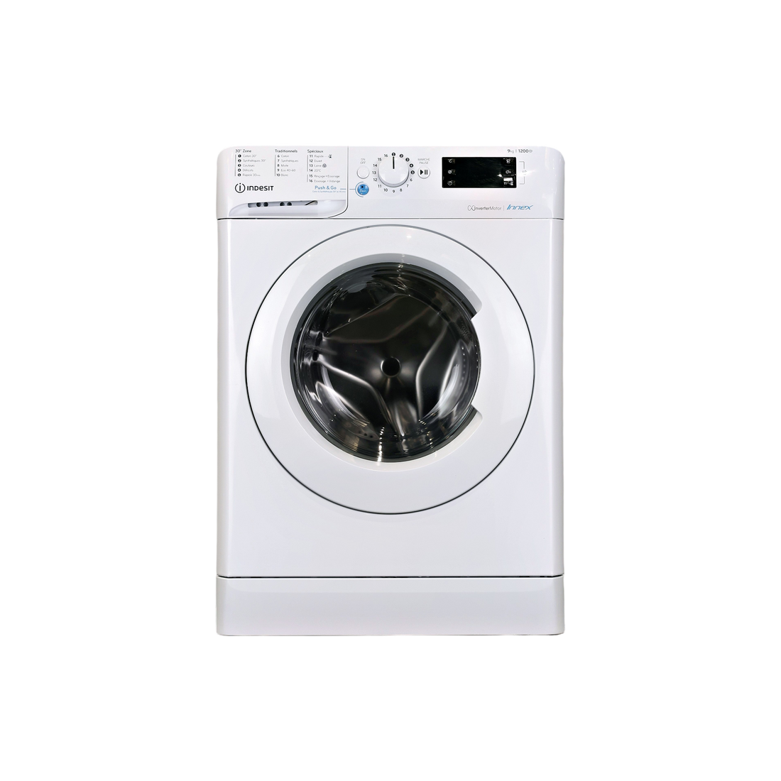 Lave-Linge Hublot 9 kg Reconditionné INDESIT BWDE91285XWFRN : vue de face