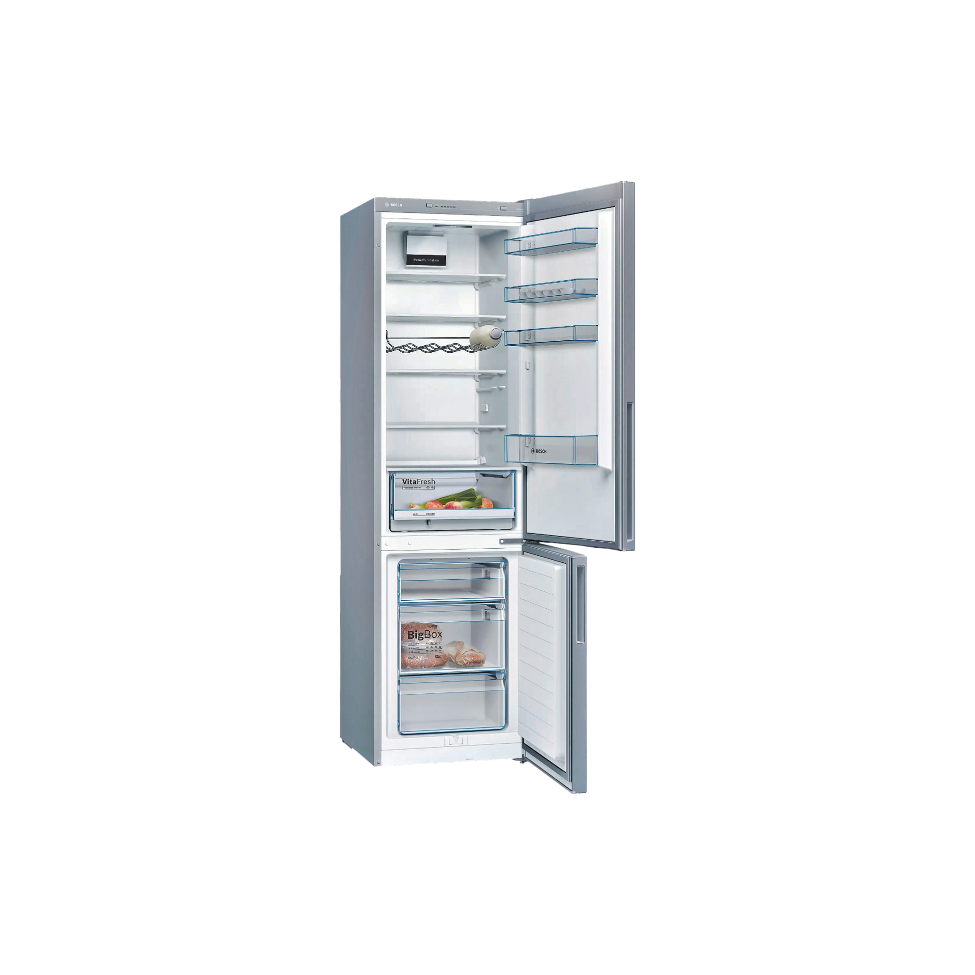 Réfrigérateur Avec Congélateur 343 L Reconditionné BOSCH KGV39VLEAS : vue de l'intérieur