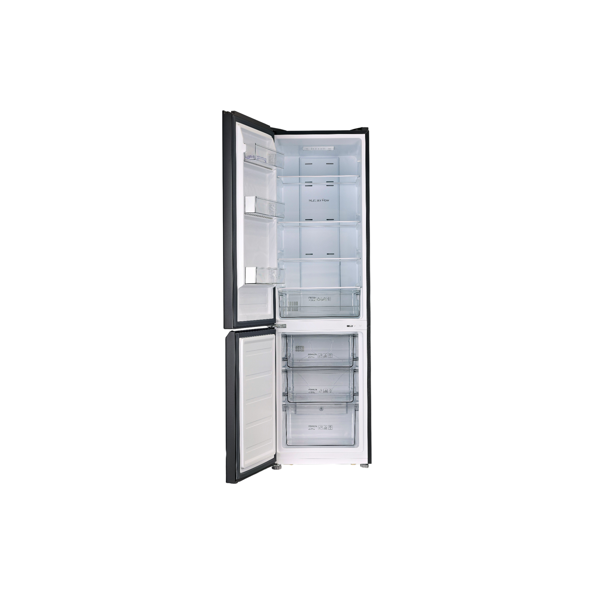 Réfrigérateur Avec Congélateur 282 L Reconditionné TCL RF282BSE0 : vue de l'intérieur