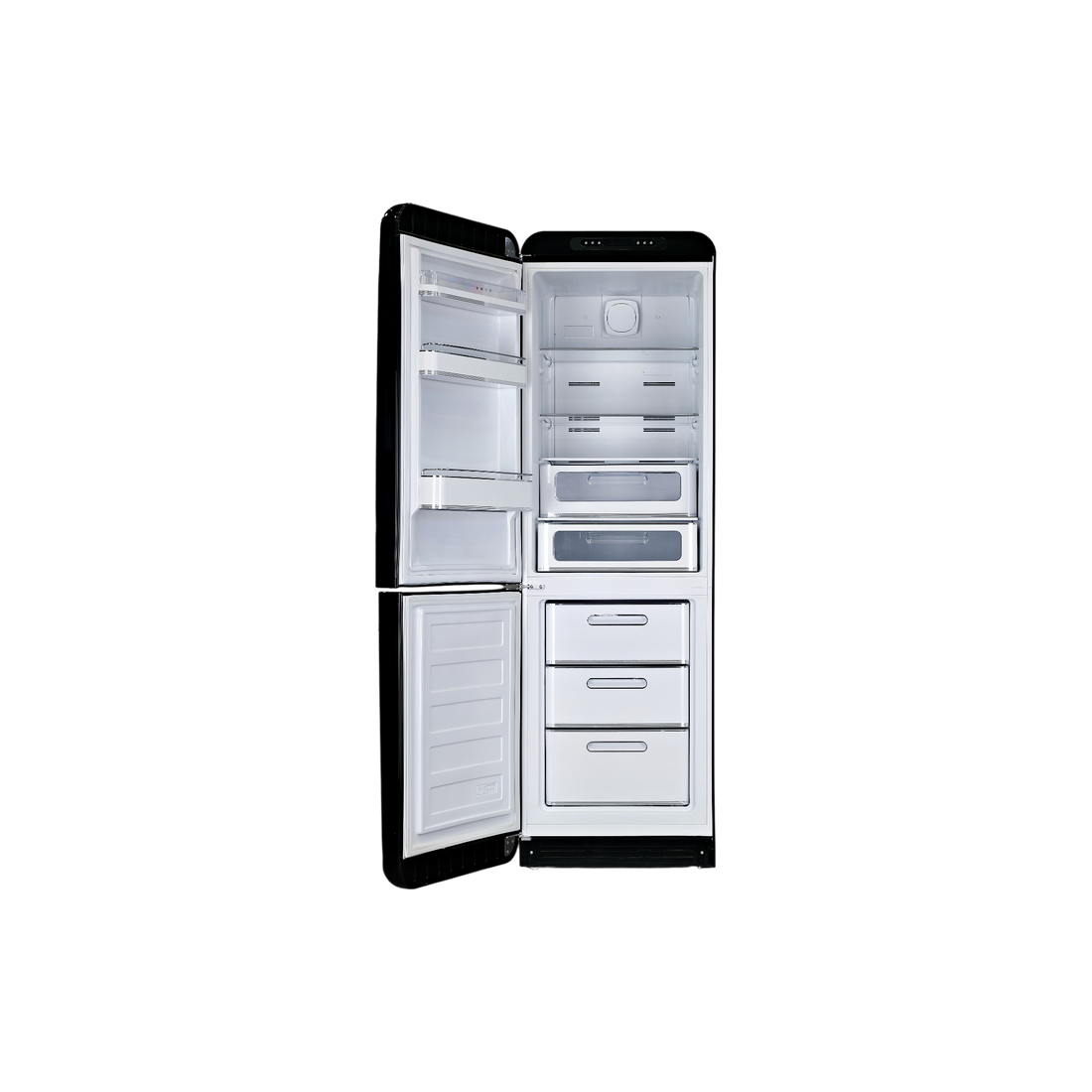 Réfrigérateur Avec Congélateur 331 L Reconditionné SMEG FAB32LBL3 : vue de l'intérieur