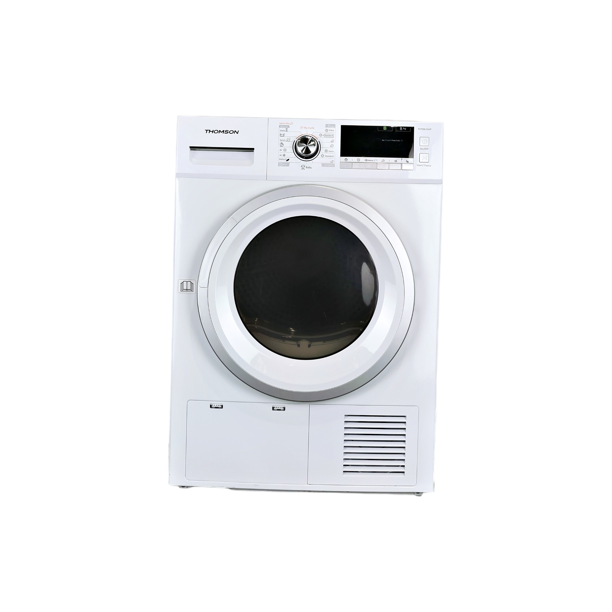Sèche-linge THOMSON THTD8LIGHT à Condensation – 8 Kg, Classe B, Comme Neuf
