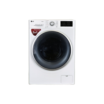 Lave-Linge Sechant 8 kg Reconditionné LG F854J61WRS : vue de face