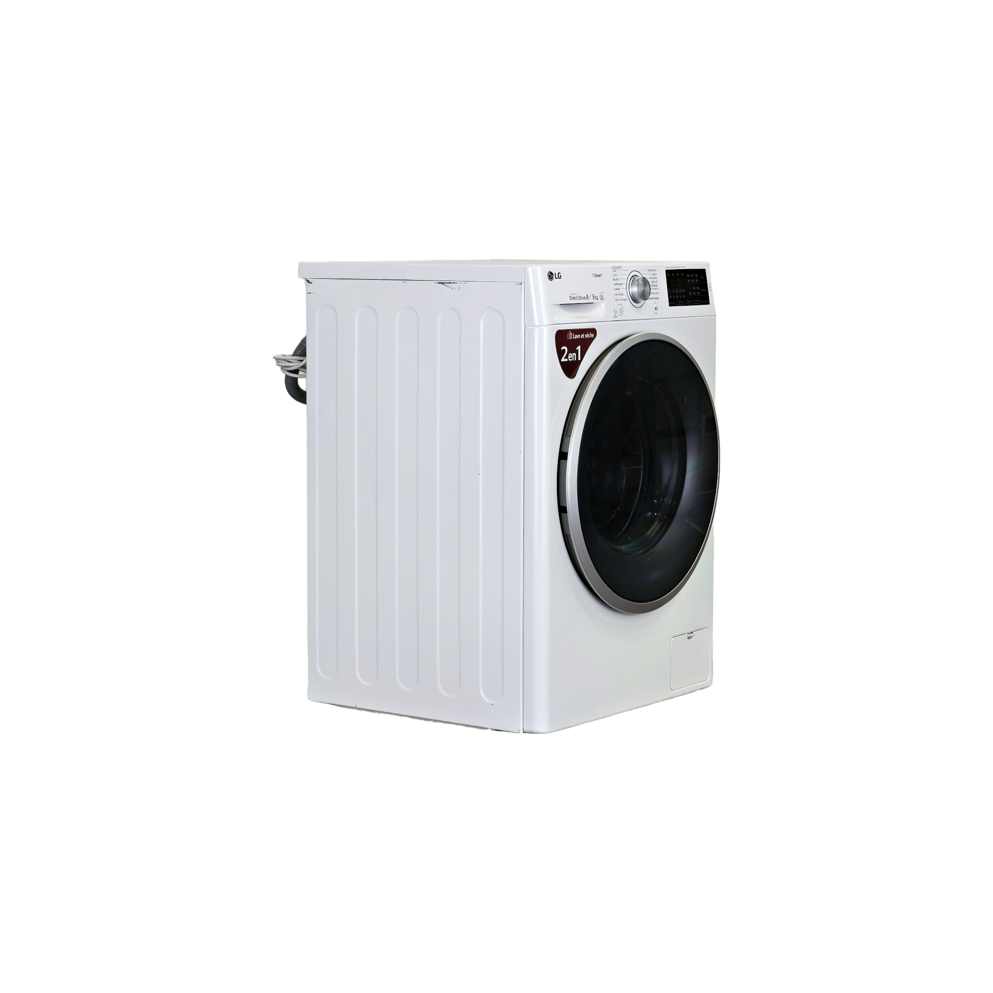 Lave-Linge Sechant 8 kg Reconditionné LG F854J61WRS : vue du côté droit