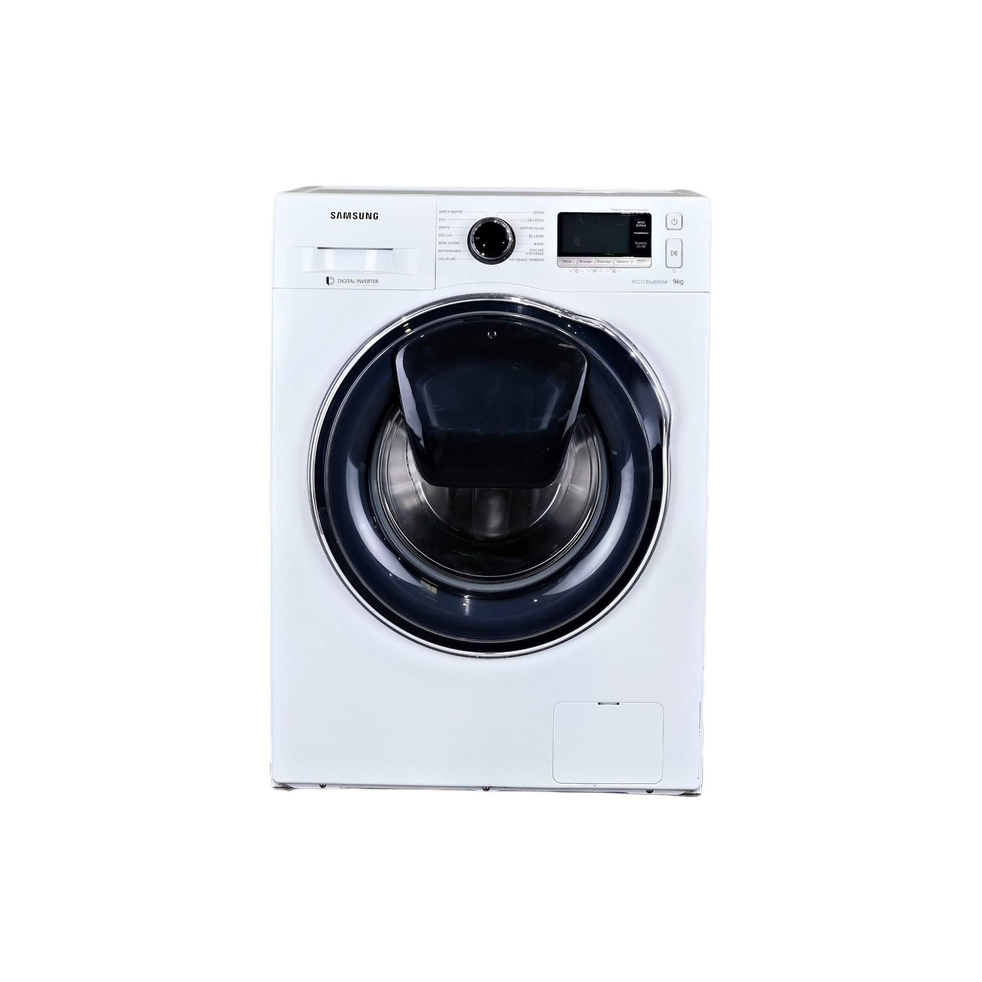 Lave-Linge Hublot 9 kg Reconditionné SAMSUNG WW90K6414QW : vue de face
