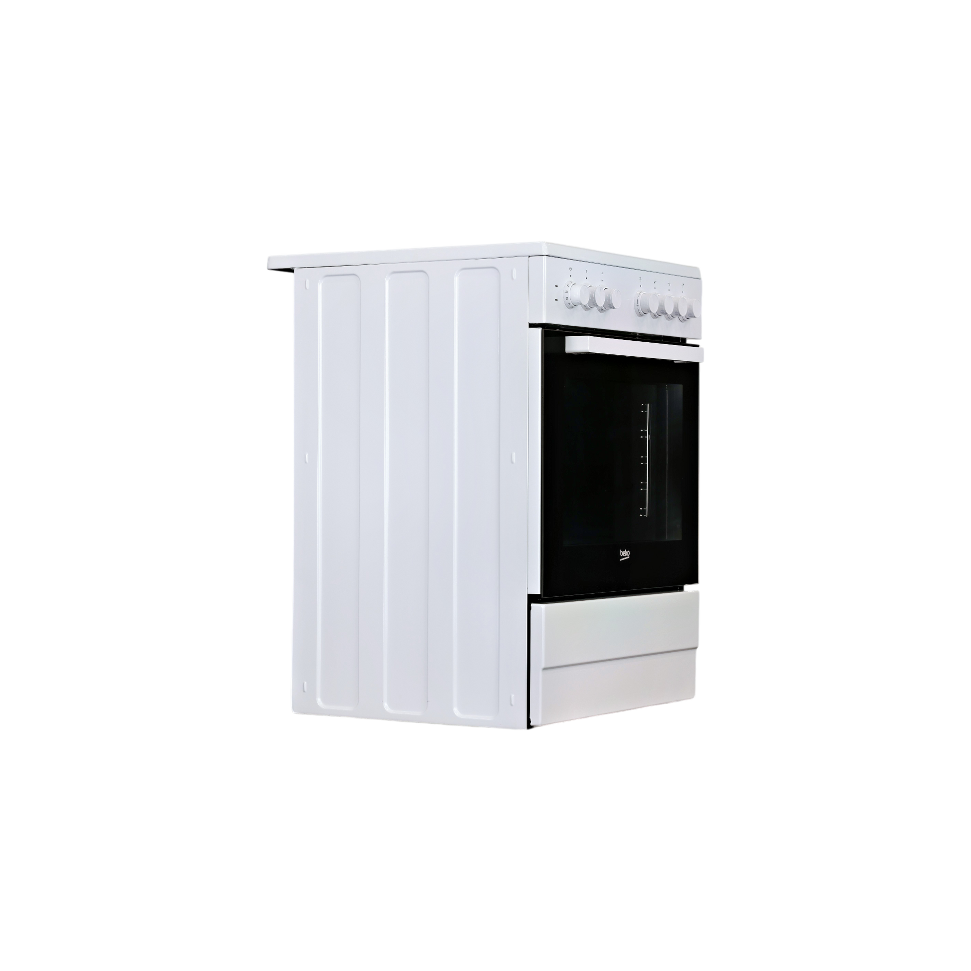 Cuisinière Vitrocéramique  Reconditionné BEKO FSE67100GWS : vue du côté droit
