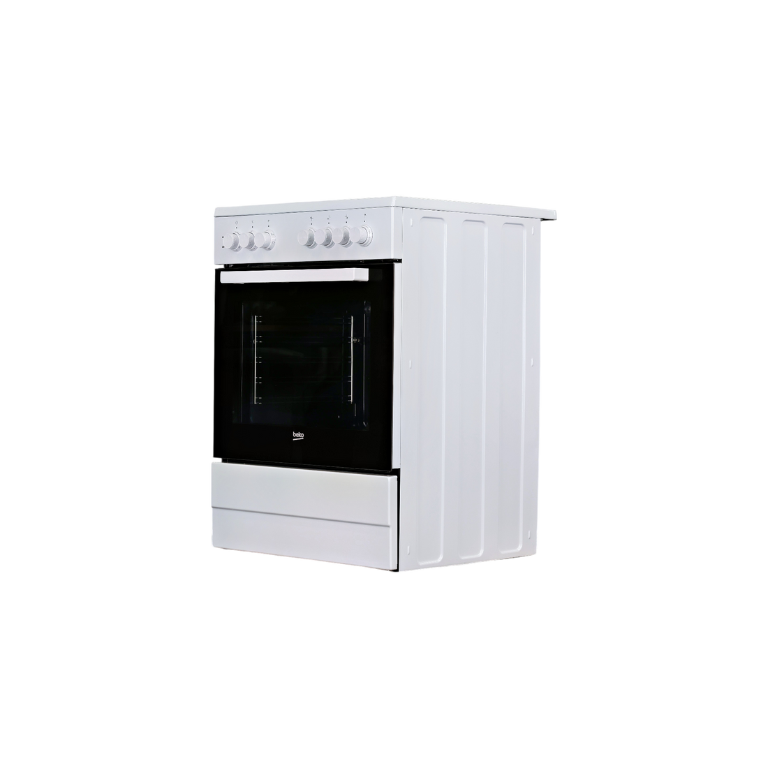 Cuisinière Vitrocéramique  Reconditionné BEKO FSE67100GWS : vue du côté gauche