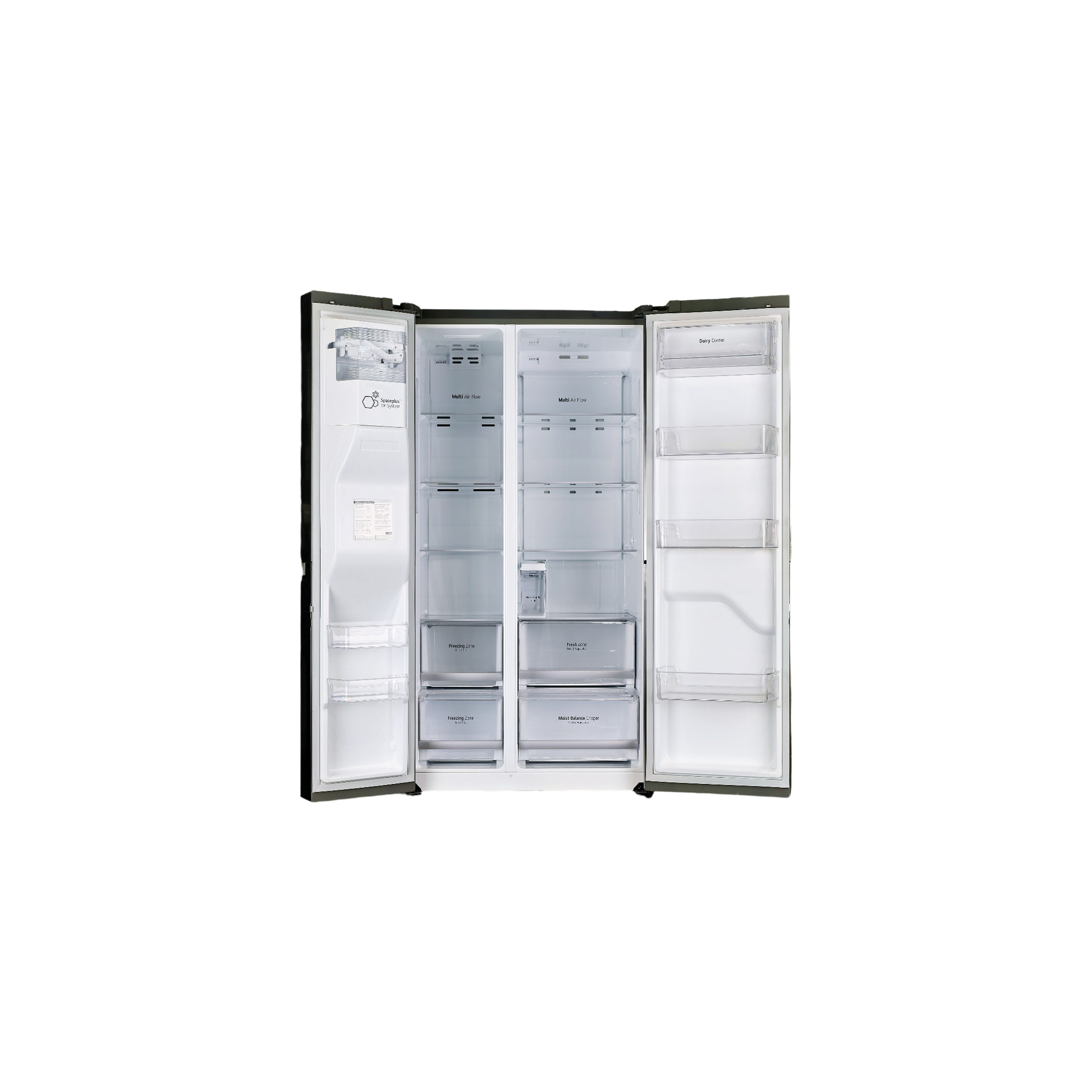 Réfrigérateur Américain 601 L Reconditionné LG GSL6661PS : vue de l'intérieur