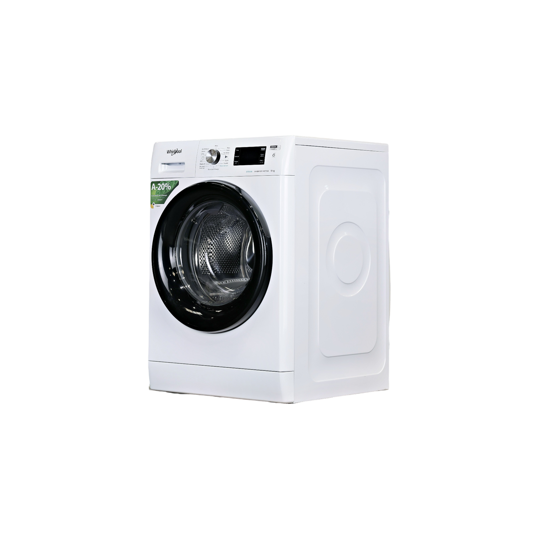 Lave-Linge Hublot 9 kg Reconditionné WHIRLPOOL FFBB9489BVFR : vue du côté gauche