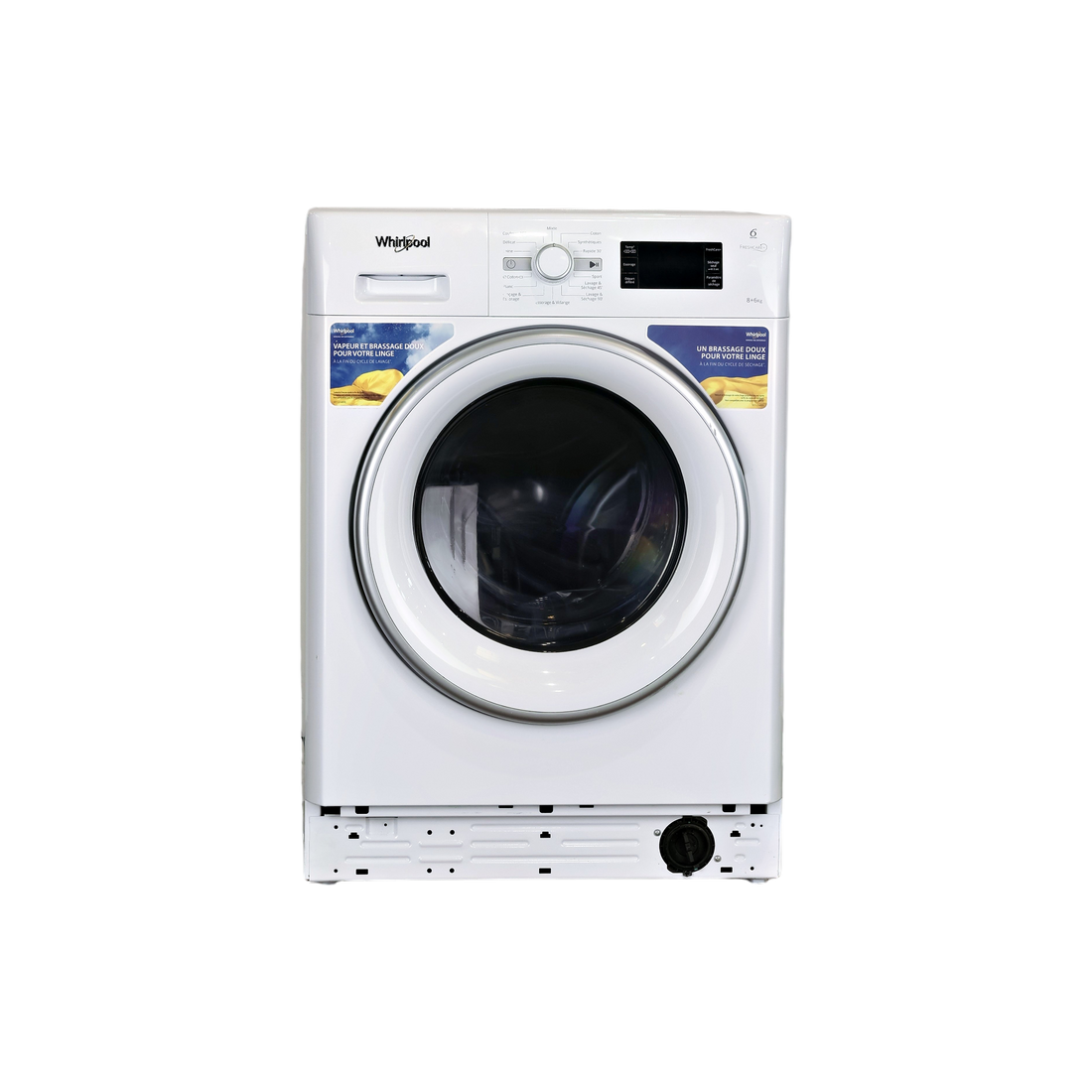 Lave-Linge Sechant 8 kg Reconditionné WHIRLPOOL FWDG86148WSFR : vue de face