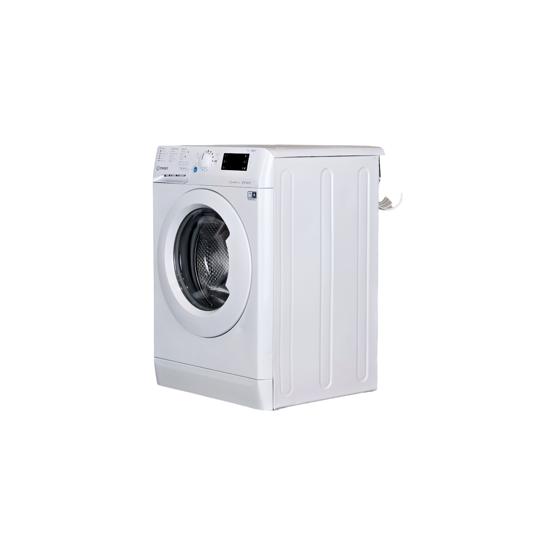 Lave-Linge Hublot 7 kg Reconditionné INDESIT BWE71484XWFRN : vue du côté gauche