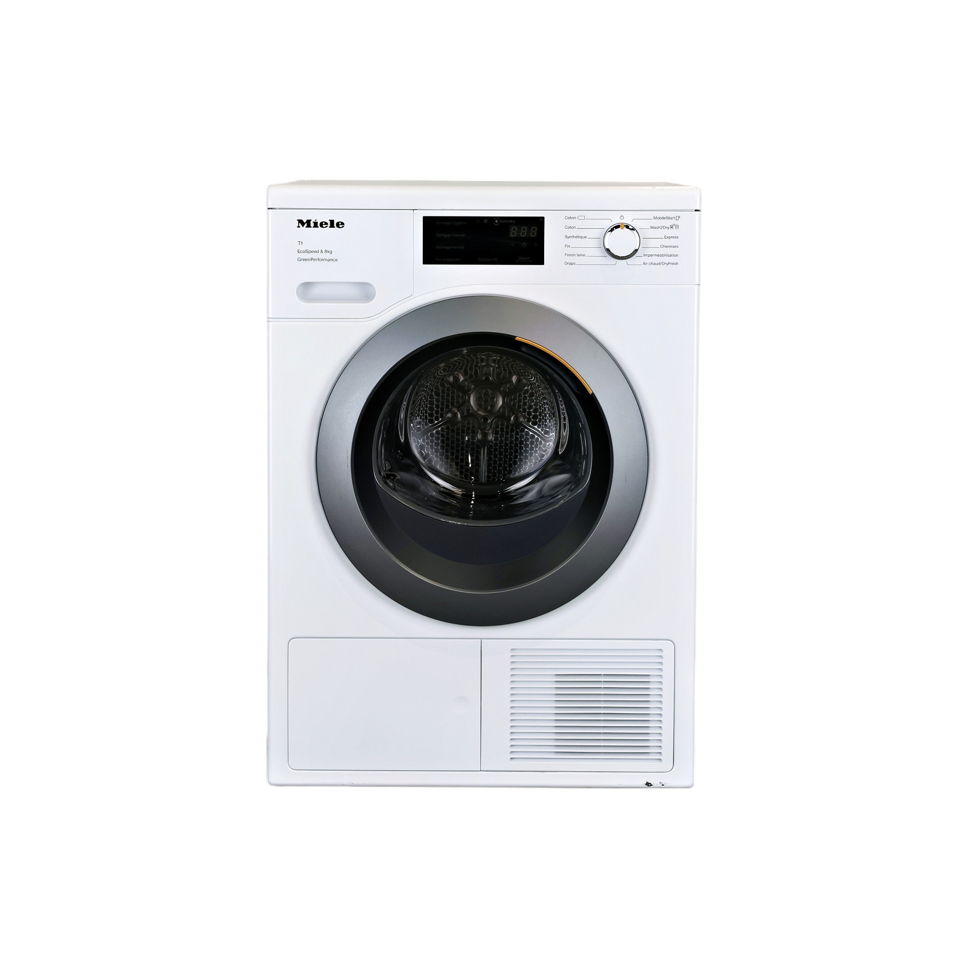 Seche-Linge Pompe À Chaleur 8 kg Reconditionné MIELE TCF760WP : vue de face