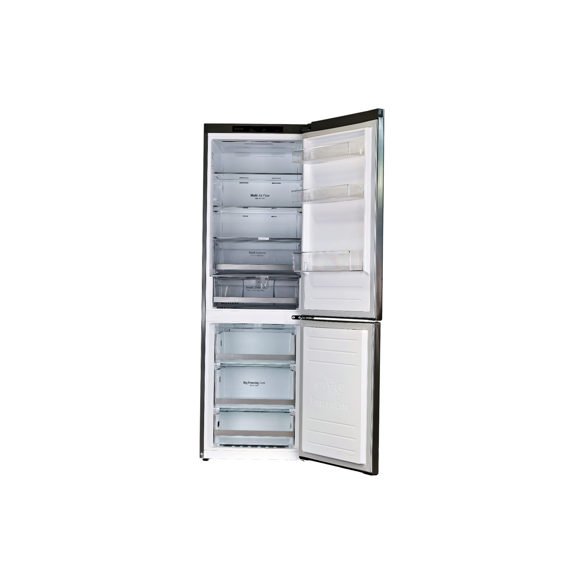 Réfrigérateur Avec Congélateur 341 L Reconditionné LG GBB71PZEZN : vue de l'intérieur