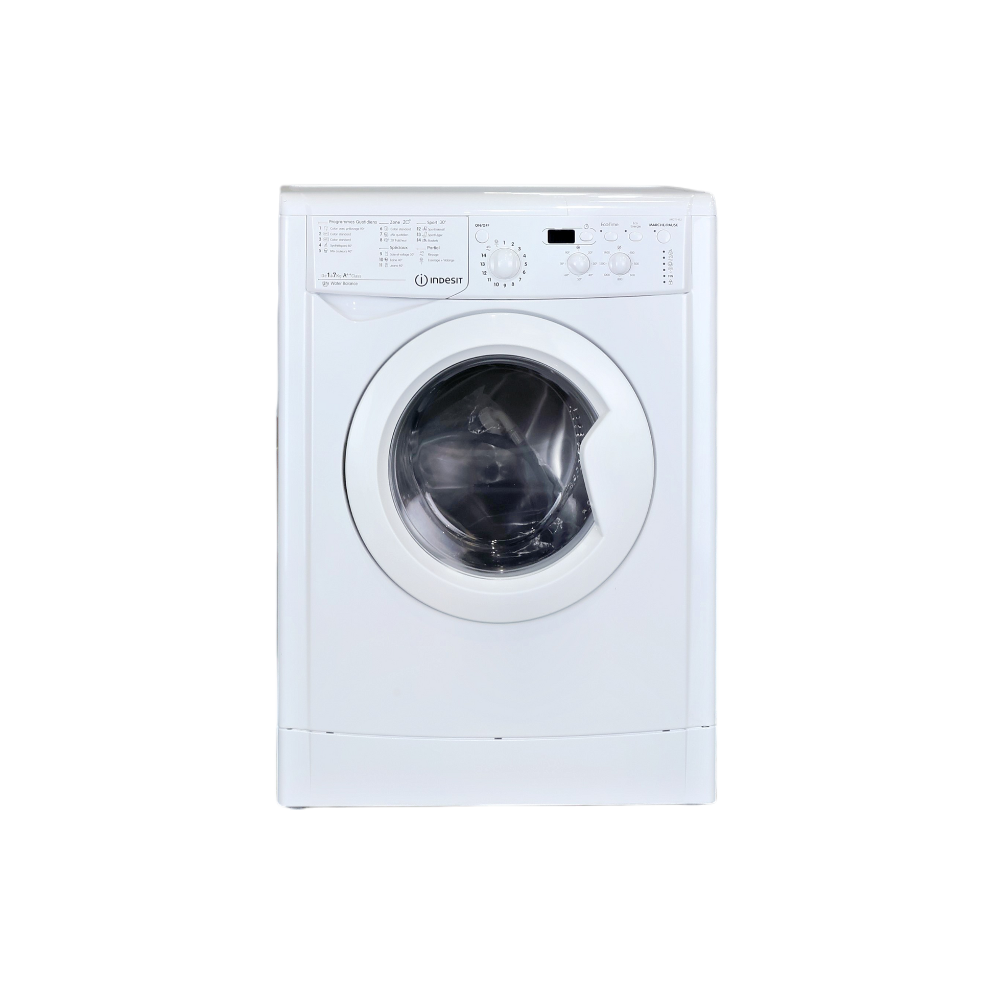 Lave-Linge Hublot 7 kg Reconditionné INDESIT IWD 71452 C FR : vue de face