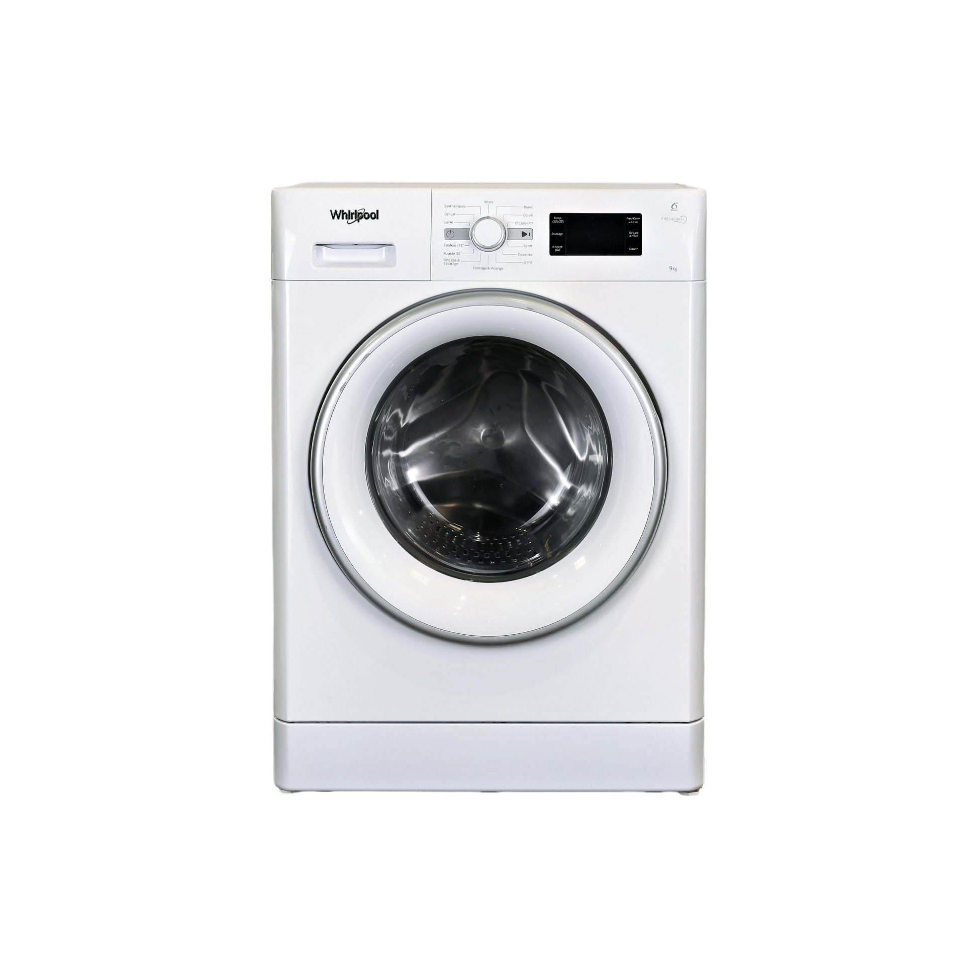 Lave-Linge Hublot 9 kg Reconditionné WHIRLPOOL FWG91484WSFR : vue de face