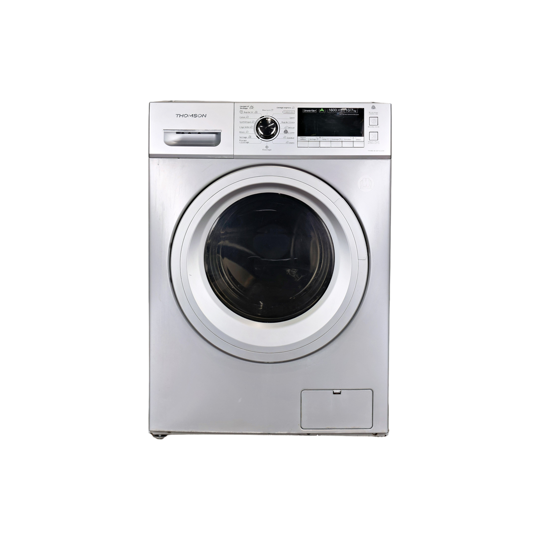 Lave-Linge Sechant 10 kg Reconditionné THOMSON THWD16107 SILVER : vue de face