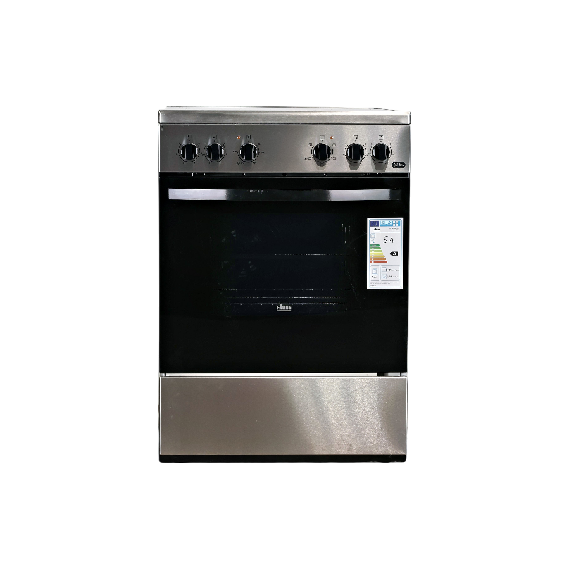 Cuisinière Vitrocéramique 54 L Reconditionné FAURE FCV65091XA : vue de face