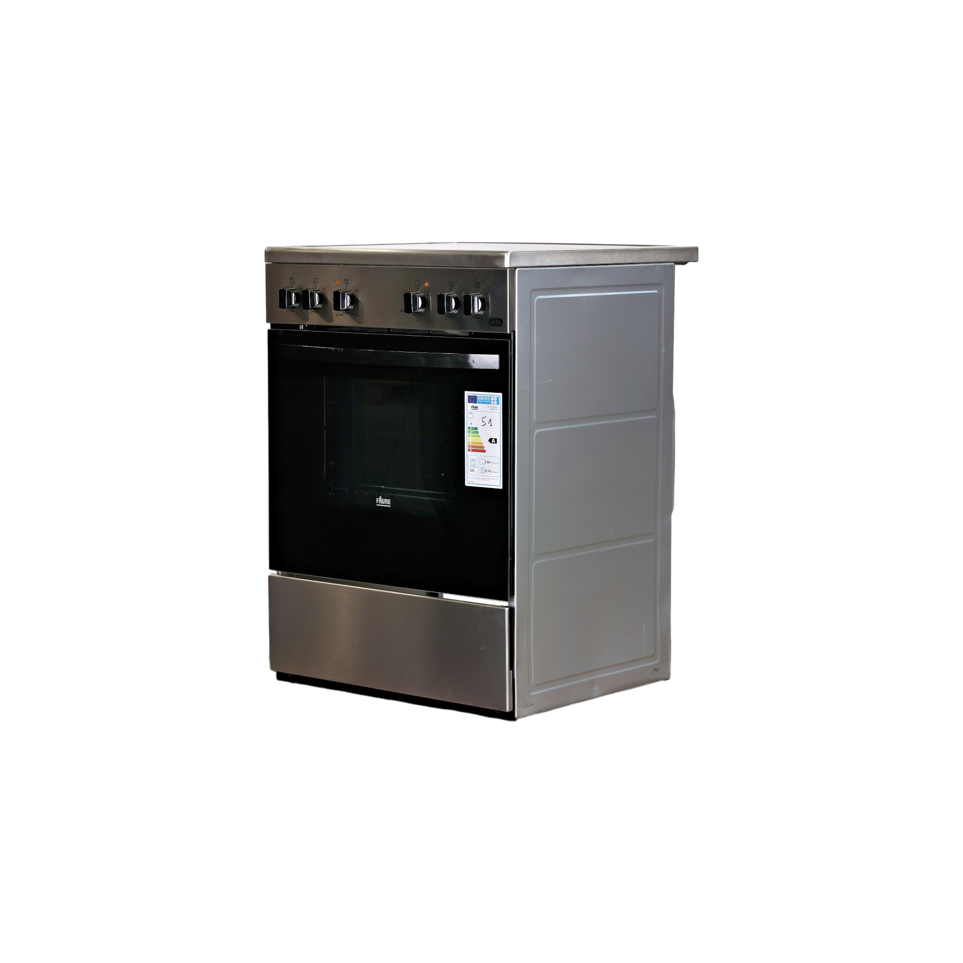 Cuisinière Vitrocéramique 54 L Reconditionné FAURE FCV65091XA : vue du côté gauche