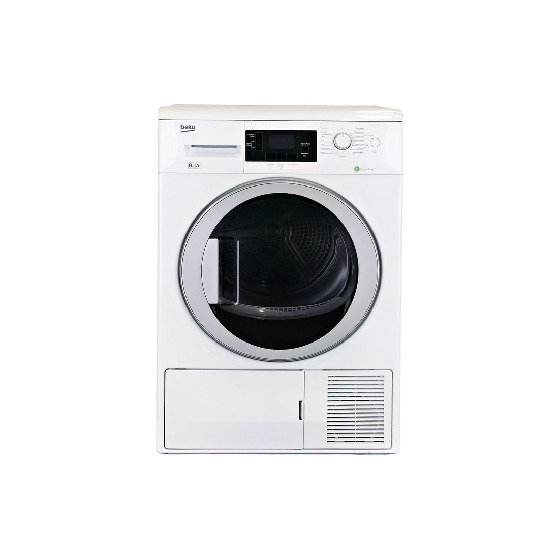 Seche-Linge Pompe À Chaleur 8 kg Reconditionné BEKO DPU8341GX : vue de face
