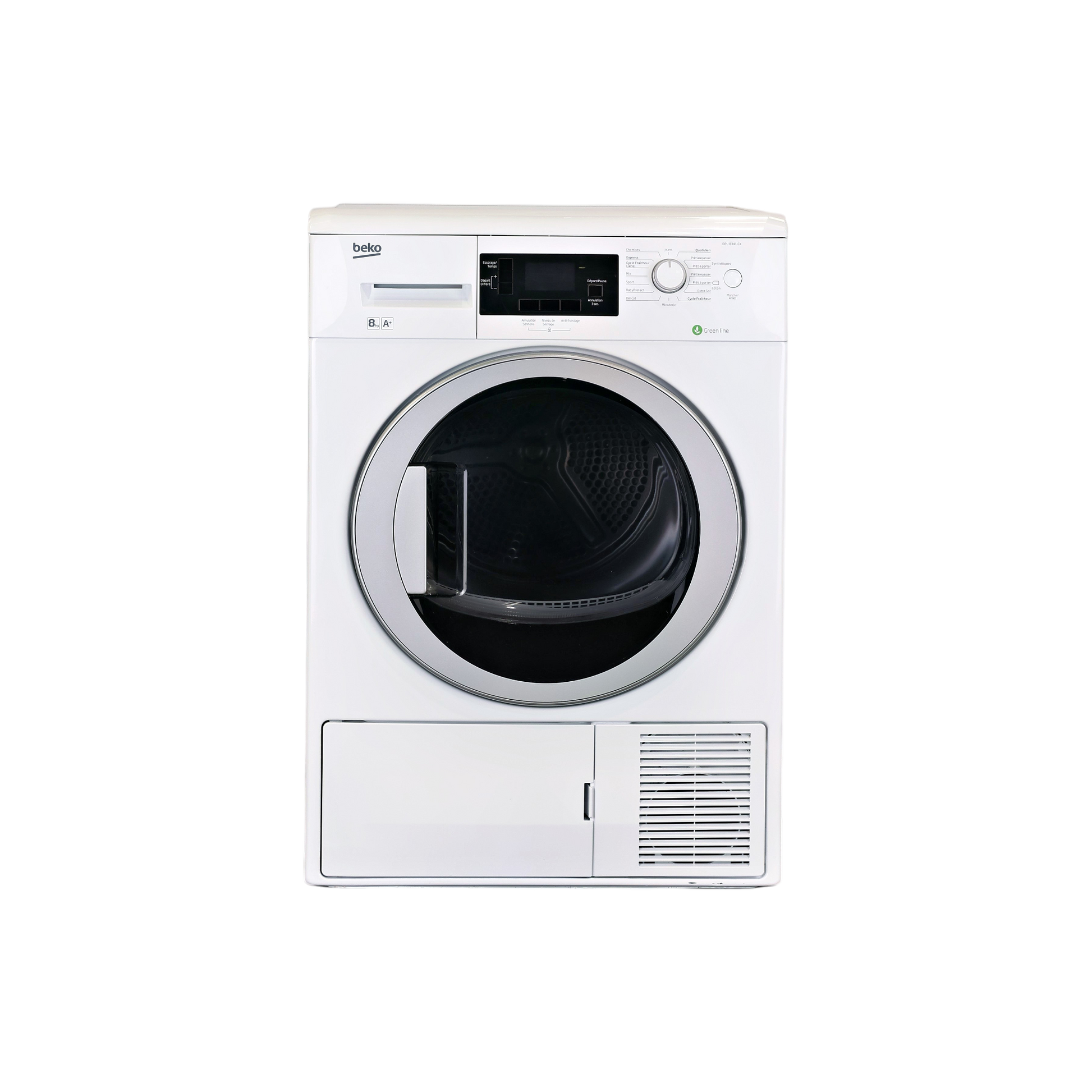 Seche-Linge Pompe À Chaleur 8 kg Reconditionné BEKO DPU8341GX : vue de face