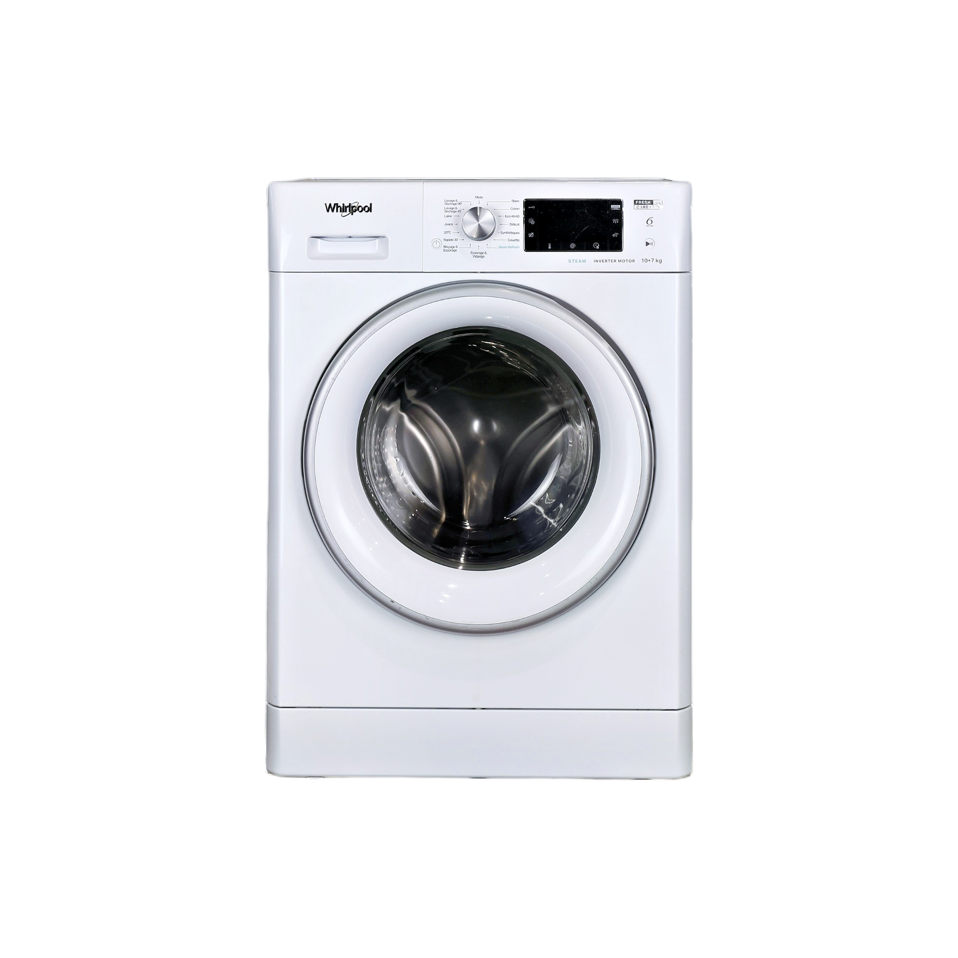 Lave-linge sechant 10 kg Reconditionné WHIRLPOOL FFWDD1074269BCVFR