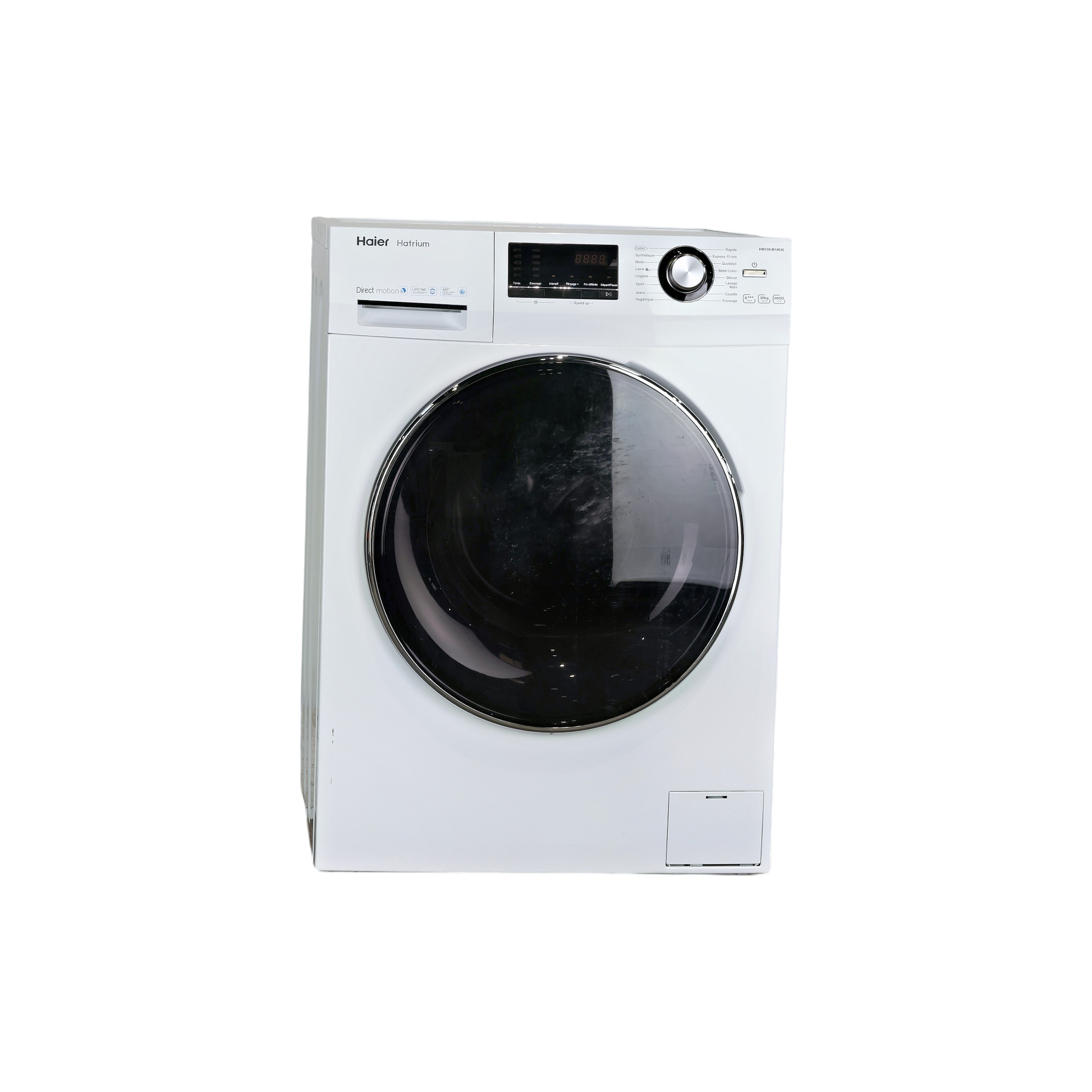 Lave-Linge Hublot 10 kg Reconditionné HAIER HW100-B14636 : vue de face