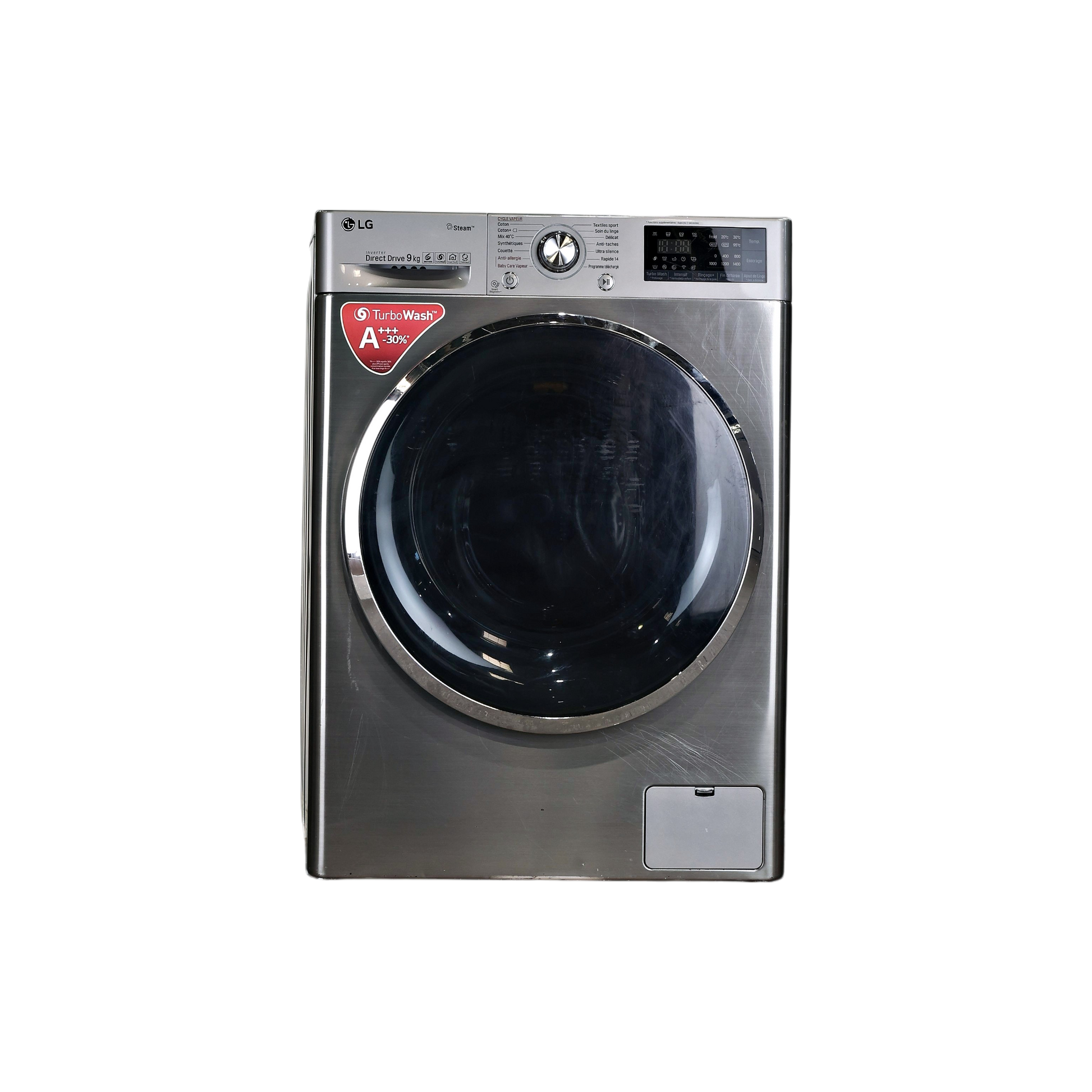Lave-Linge Hublot 9 kg Reconditionné LG F94J72STST : vue de face