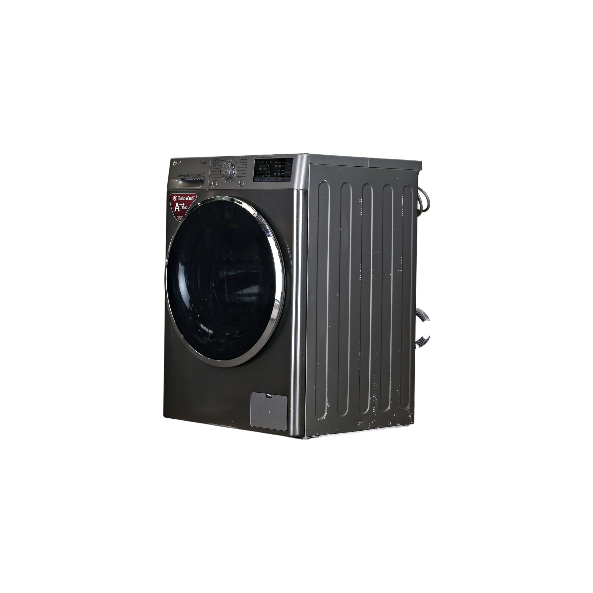 Lave-Linge Hublot 9 kg Reconditionné LG F94J72STST : vue du côté gauche