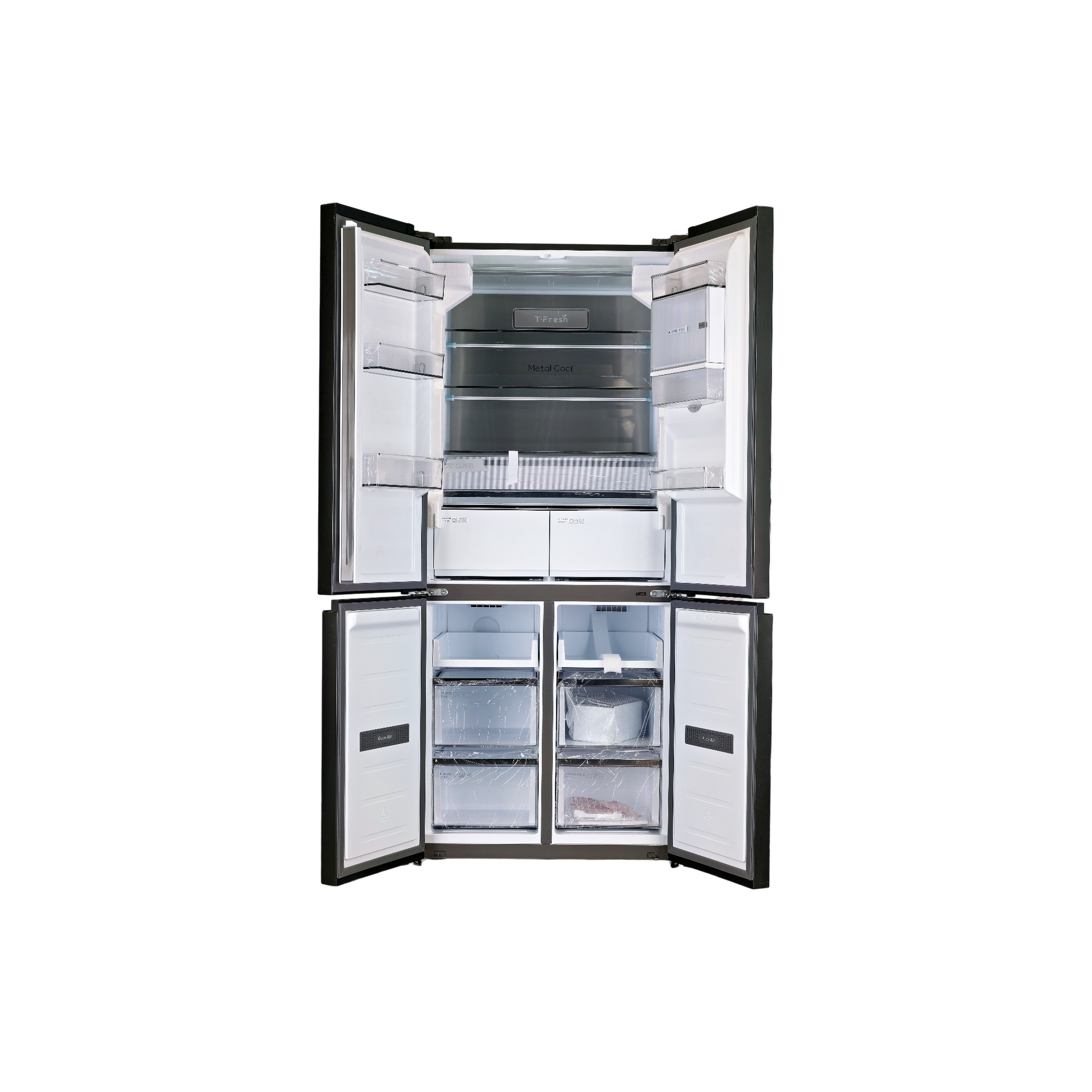 Réfrigérateur Multi-Portes 518 L Reconditionné TCL RC518CXD0 : vue de l'intérieur