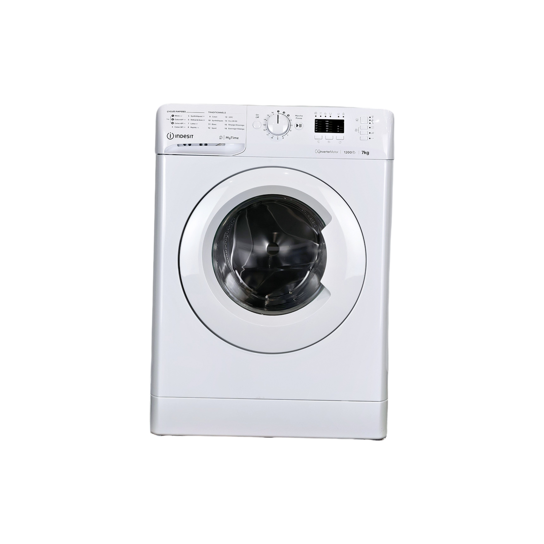 Lave-Linge Hublot 7 kg Reconditionné INDESIT MTWA71296WFR : vue de face