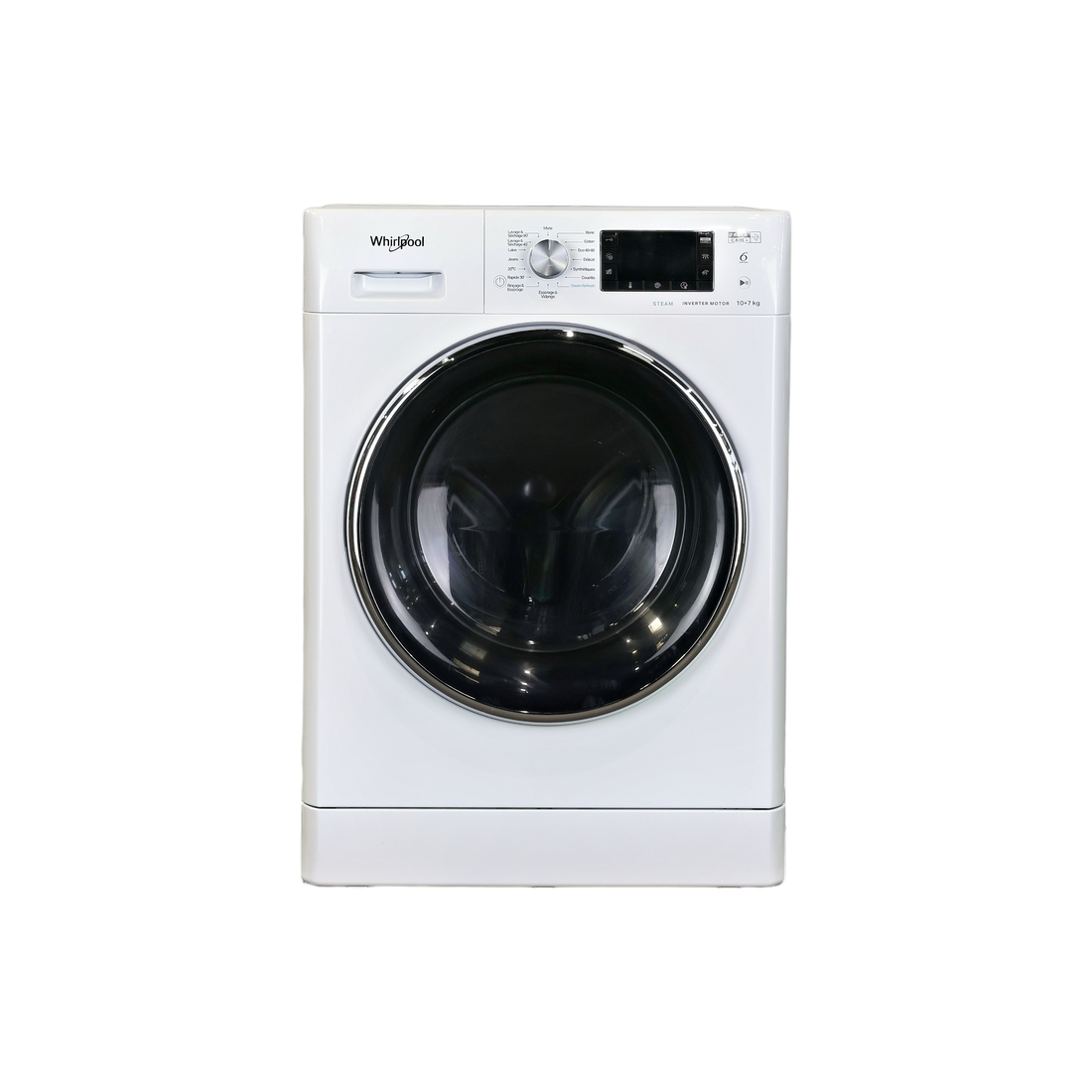 Lave-Linge Sechant 10 kg Reconditionné WHIRLPOOL FFWDD1074269BCVFR : vue de face