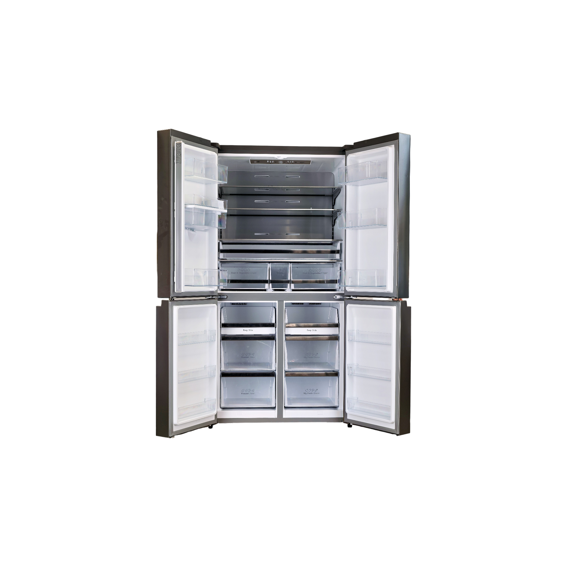 Réfrigérateur Multi-Portes 606 L Reconditionné HISENSE RQ731N4WI1 : vue de l'intérieur