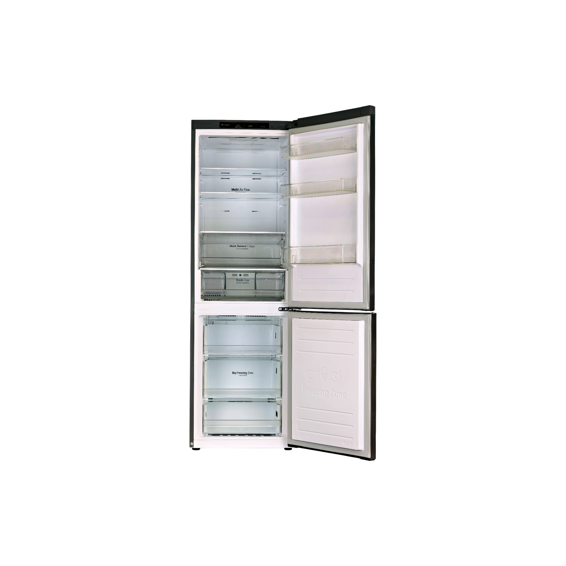Réfrigérateur Avec Congélateur 341 L Reconditionné LG GBB61PZJEN : vue de l'intérieur