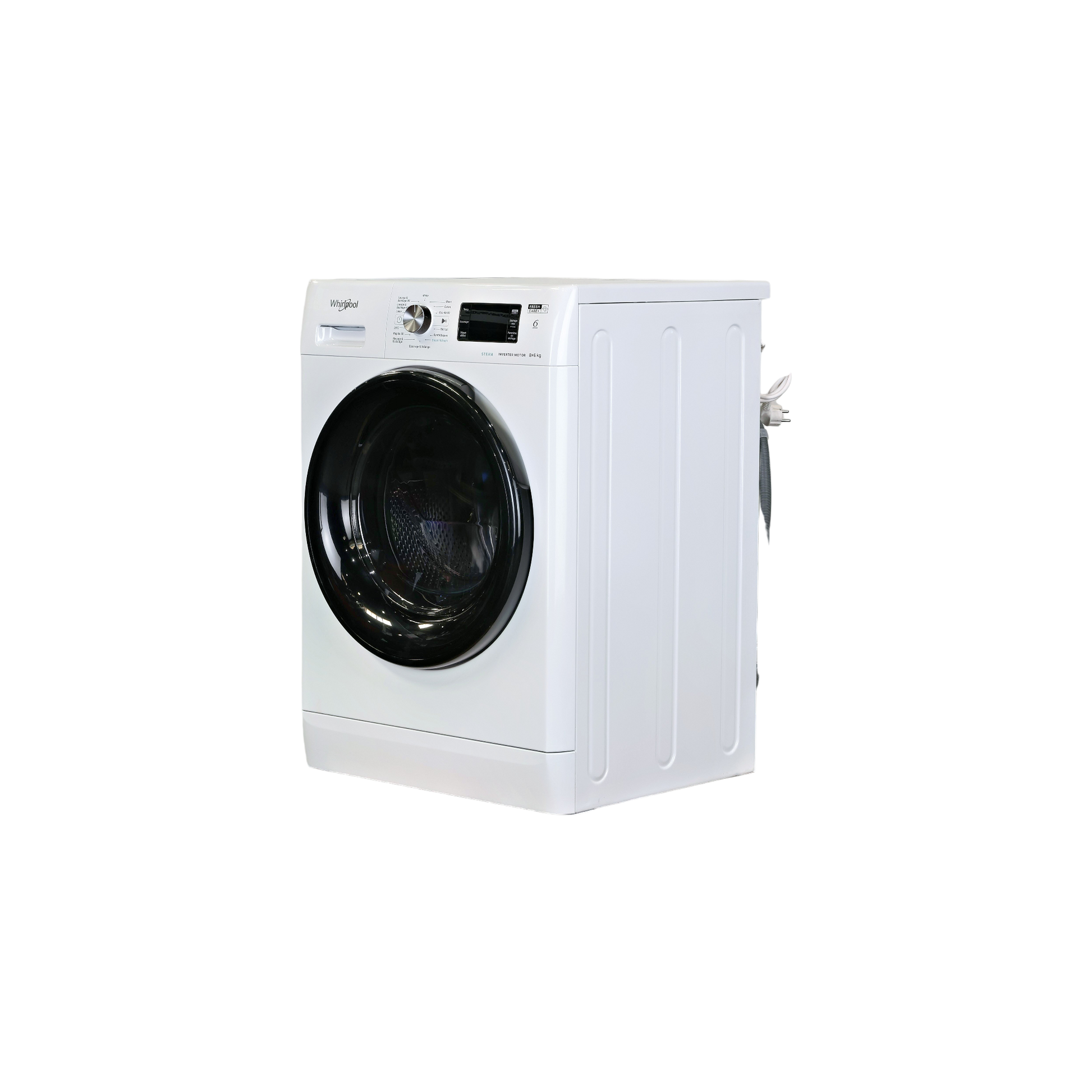 Lave-Linge Sechant 8 kg Reconditionné WHIRLPOOL FFWDB864369BVFR : vue du côté gauche