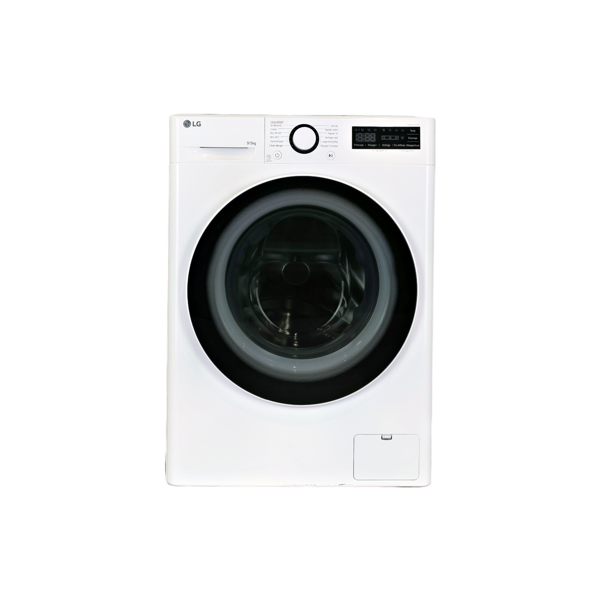 Lave-Linge Sechant 9 kg Reconditionné LG F952SR50WRS : vue de face