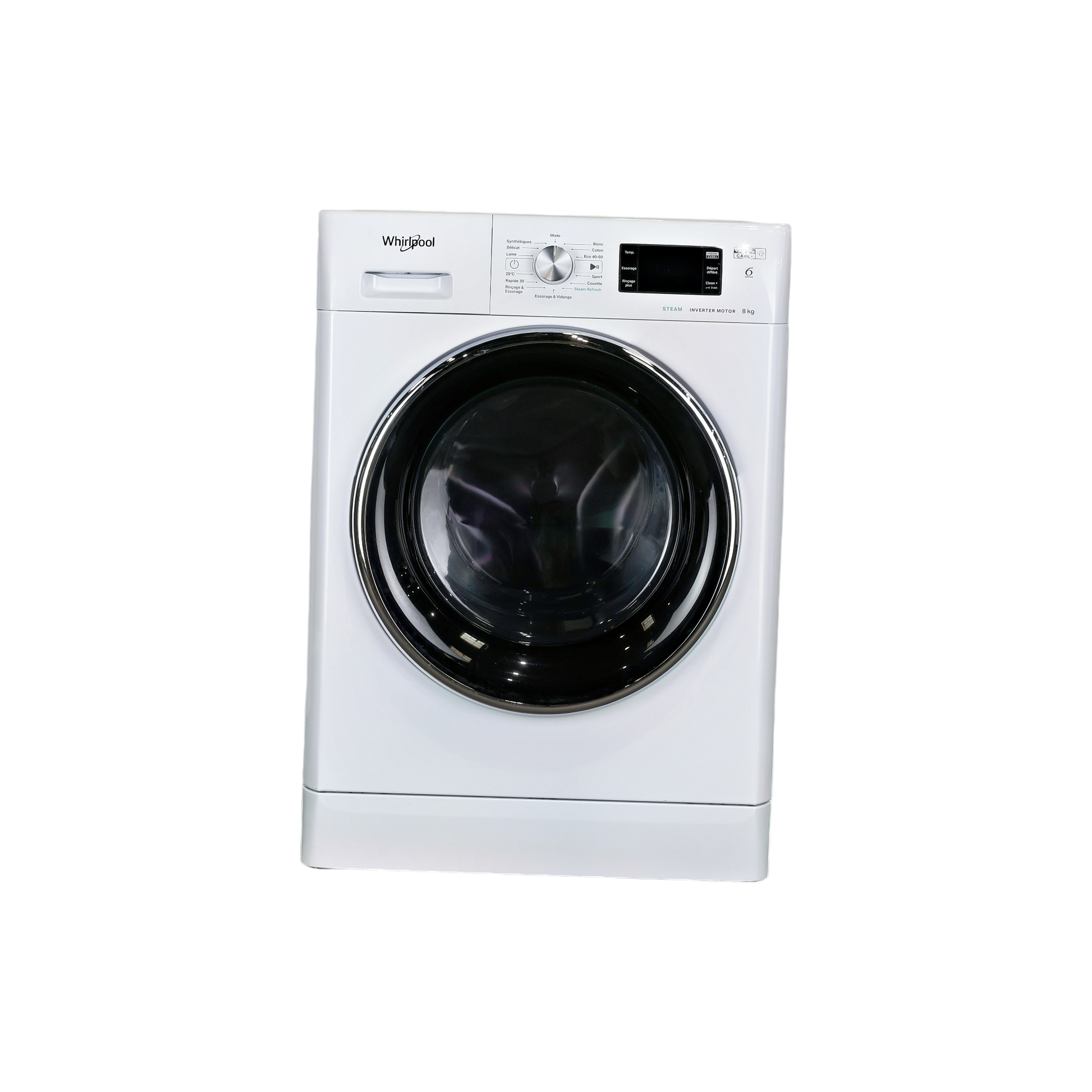 Lave-Linge Hublot 8 kg Reconditionné WHIRLPOOL FFBC8469SVFR : vue de face